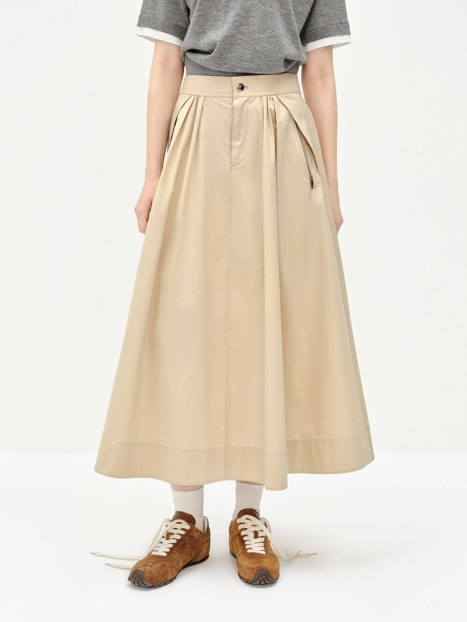Classic A-line Midi Skirt sold by Mo&Co