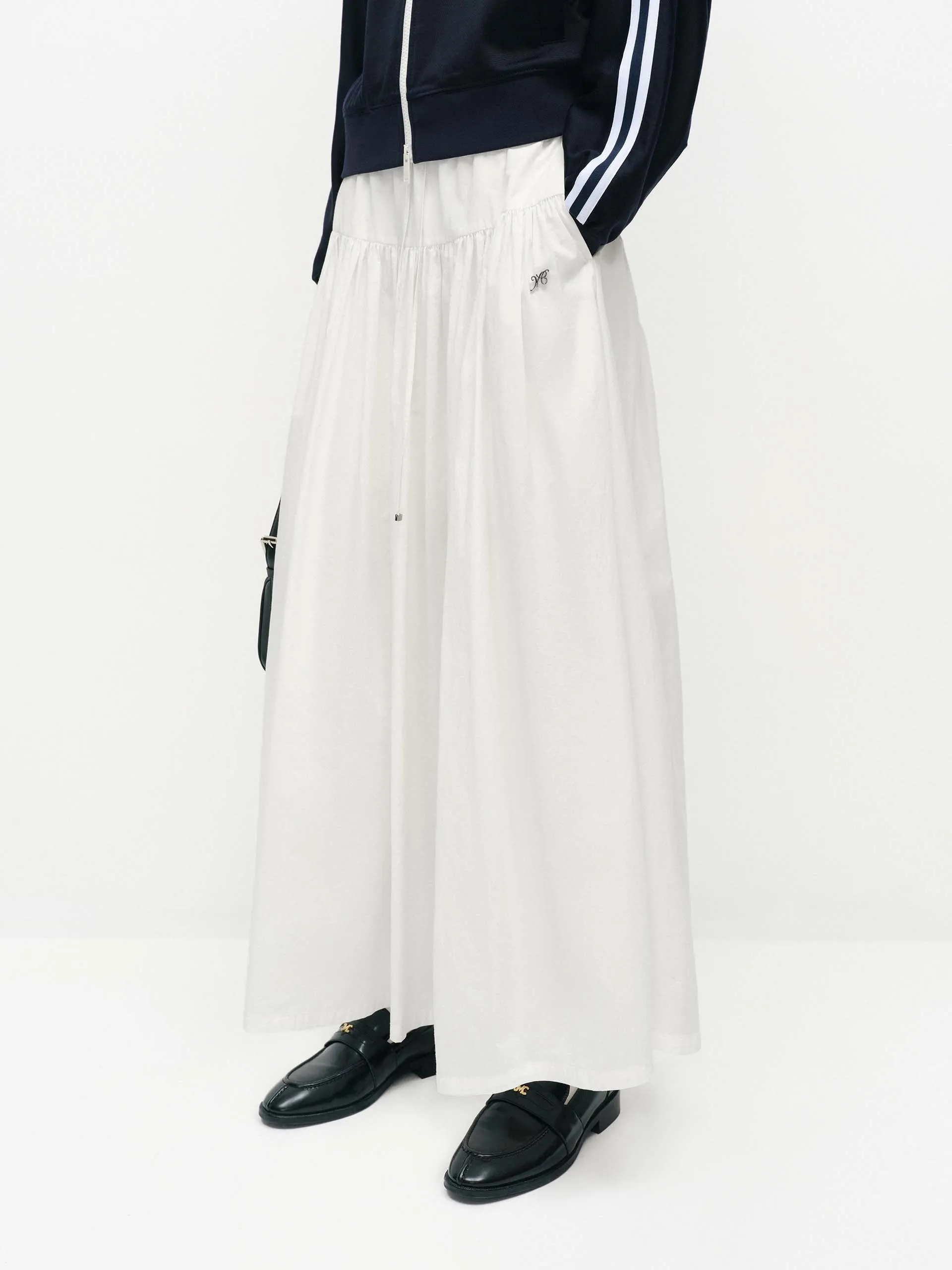 Drawstring A-line Maxi Skirt sold by Mo&Co product image thumbnail 5