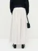 Drawstring A-line Maxi Skirt sold by Mo&Co