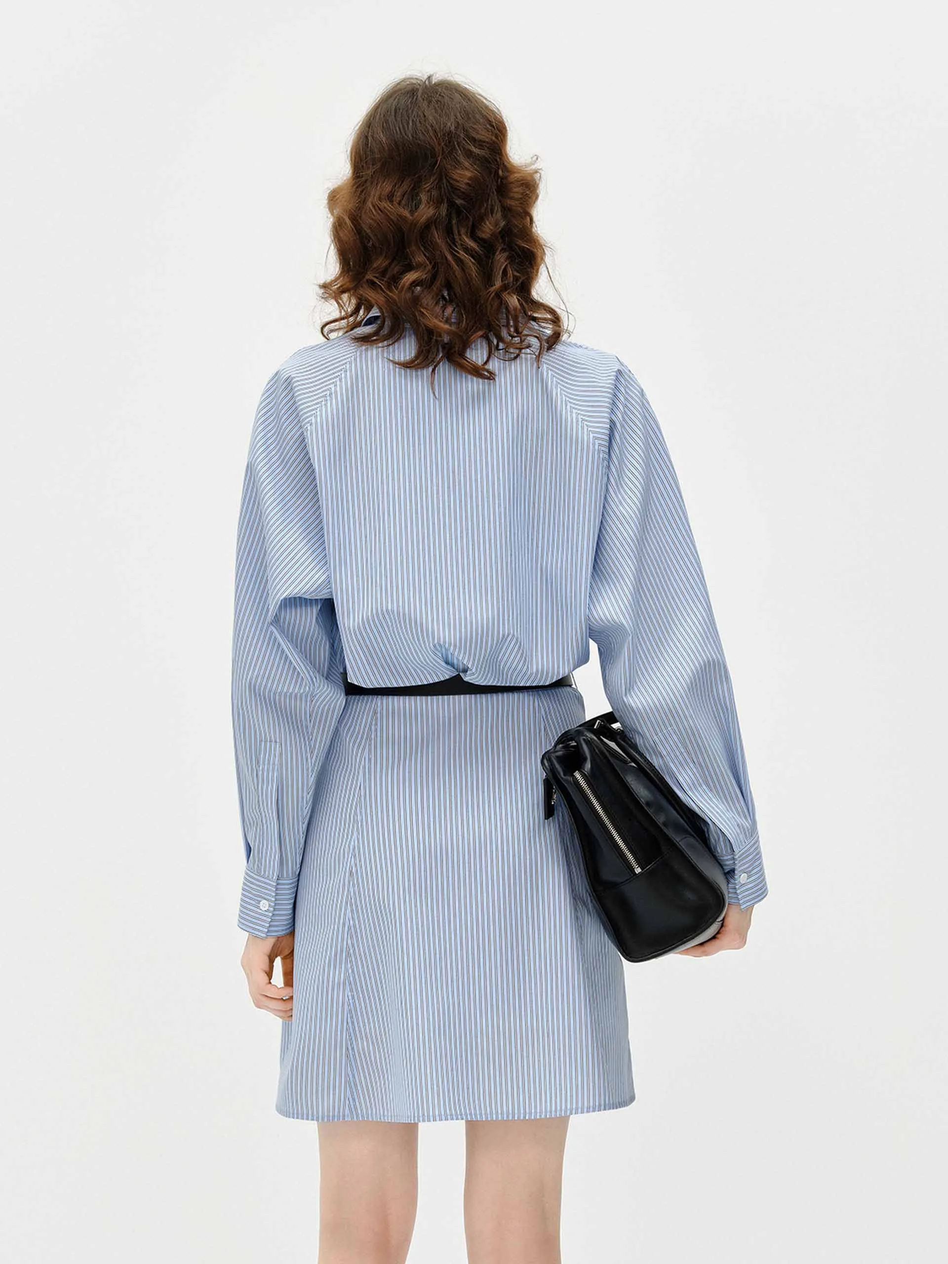 Pinstripe Shirt Dress sold by Mo&Co product image thumbnail 3