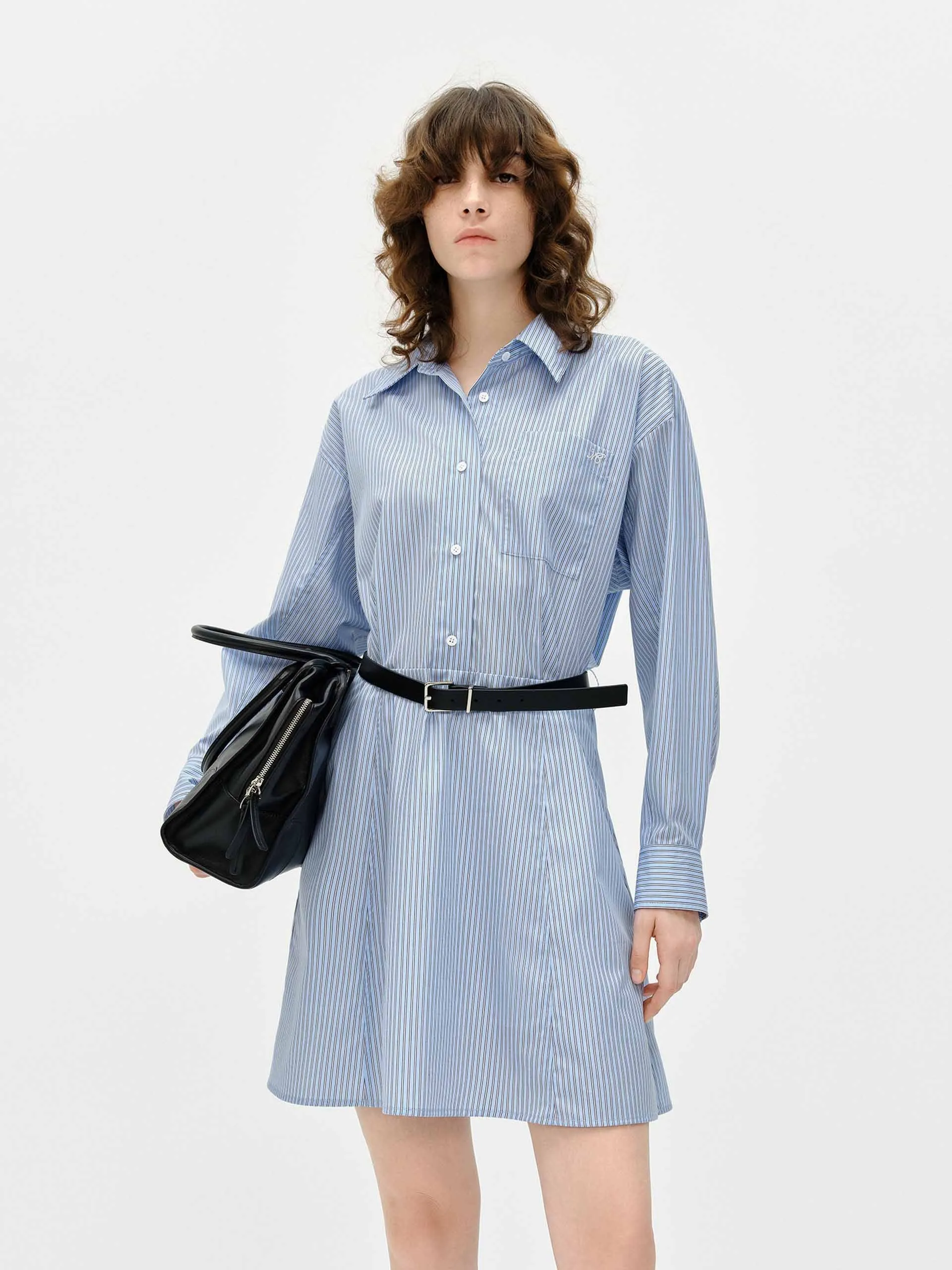 Pinstripe Shirt Dress sold by Mo&Co