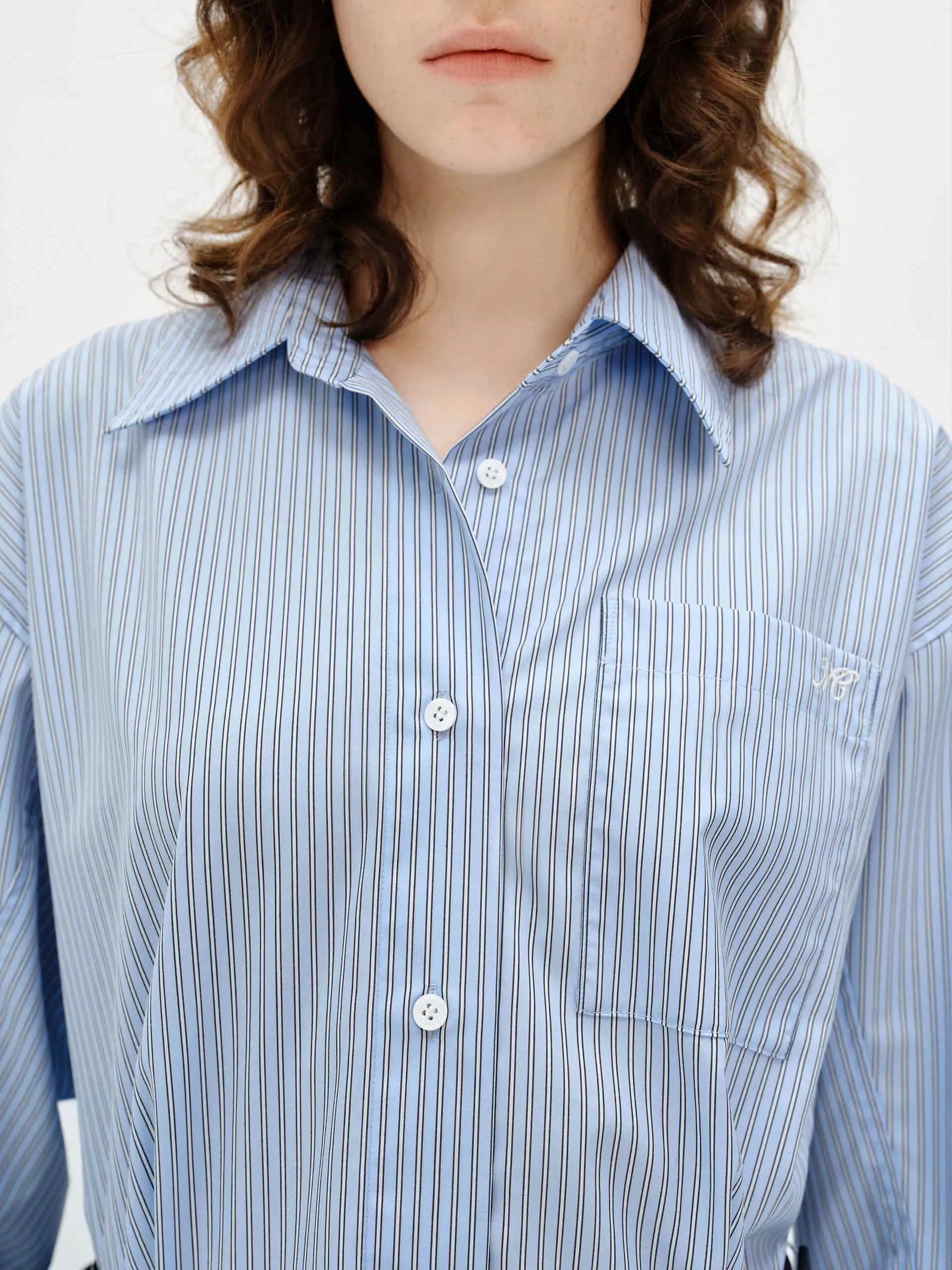 Pinstripe Shirt Dress sold by Mo&Co product image thumbnail 4