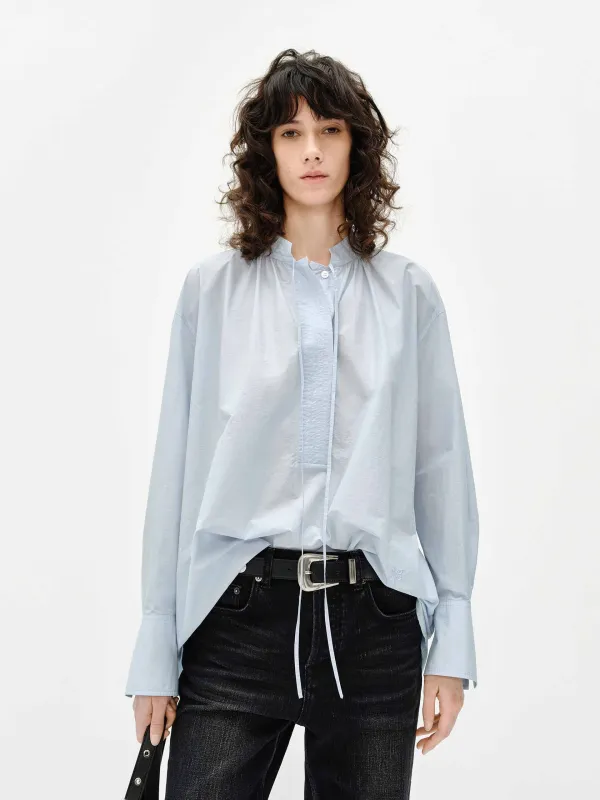 Cotton Blend Tie Blouse sold by Mo&Co