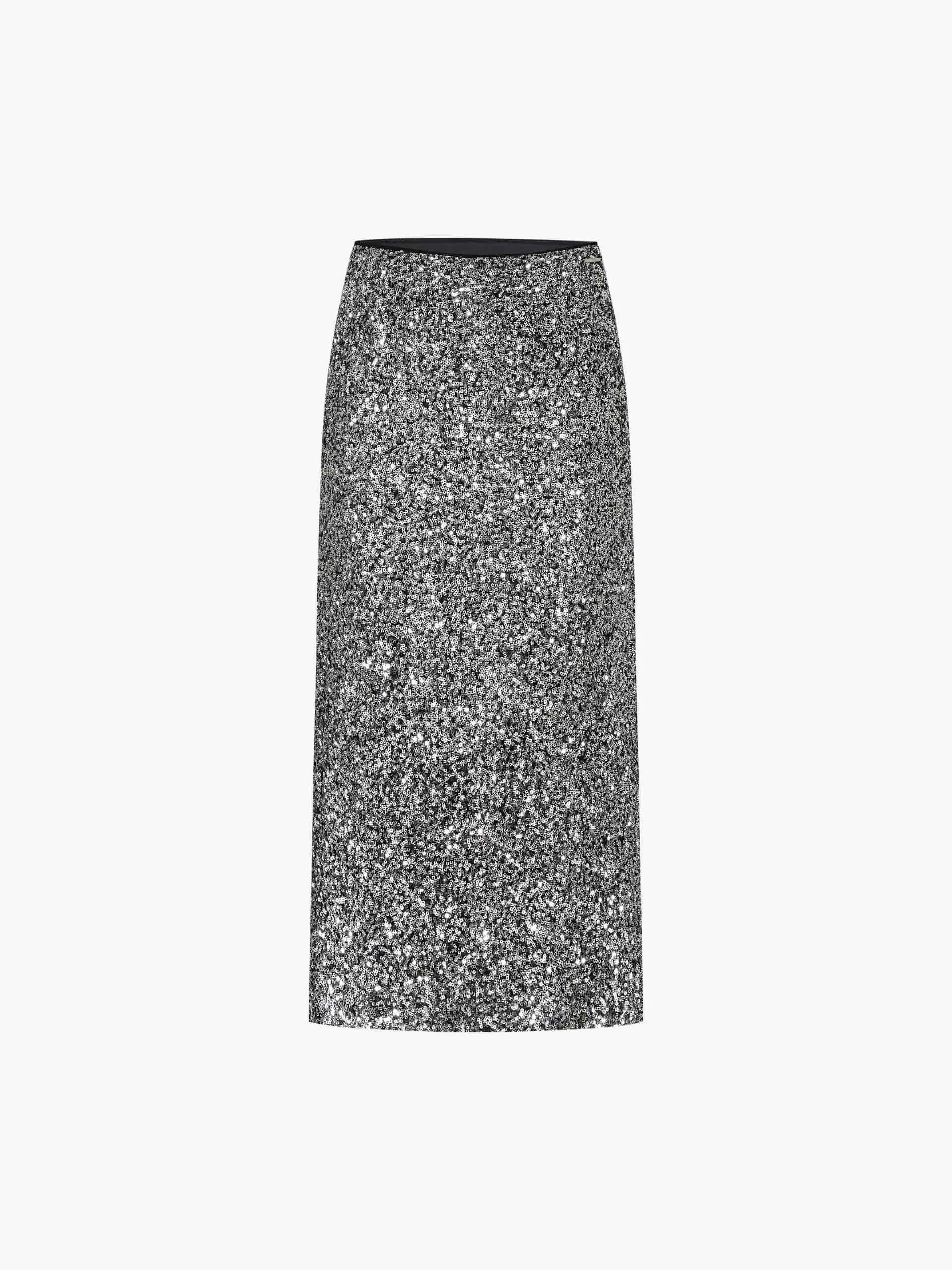 Straight Sequin Midi Skirt sold by Mo&Co product image thumbnail 5
