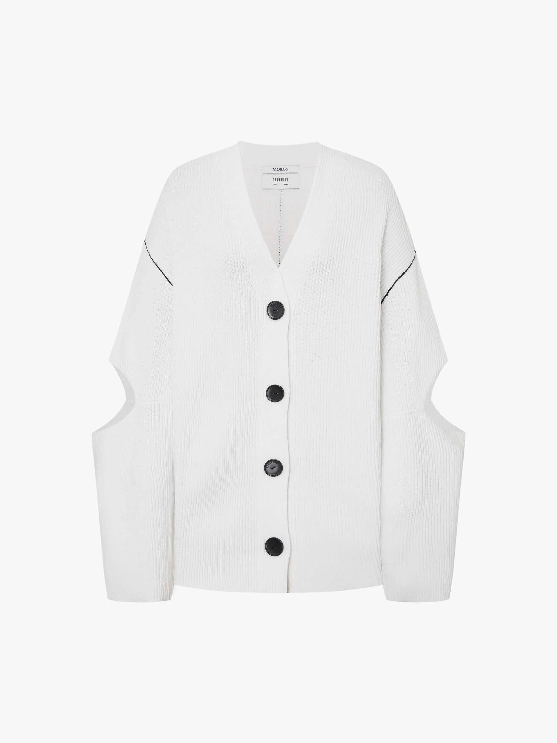 Loose Cutout Sleeve Cardigan sold by Mo&Co product image thumbnail 5