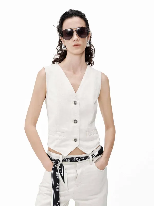 Cotton Short Waistcoat sold by Mo&Co