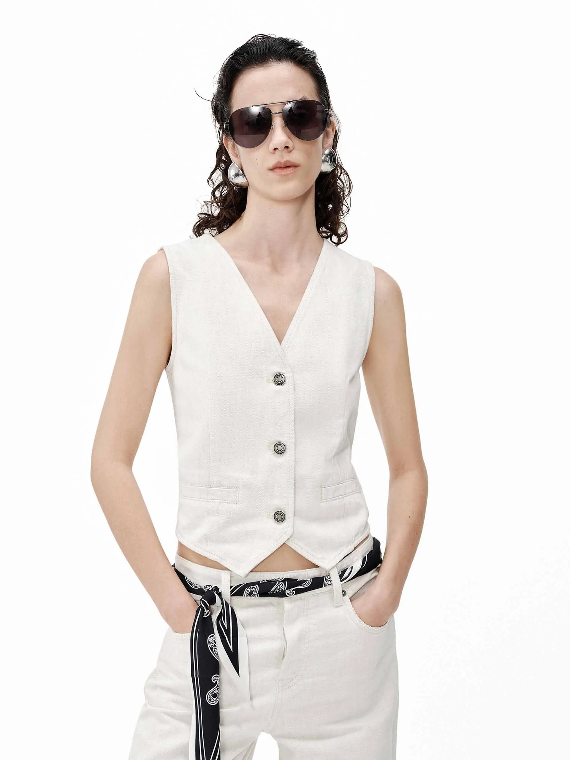 Cotton Short Waistcoat sold by Mo&Co