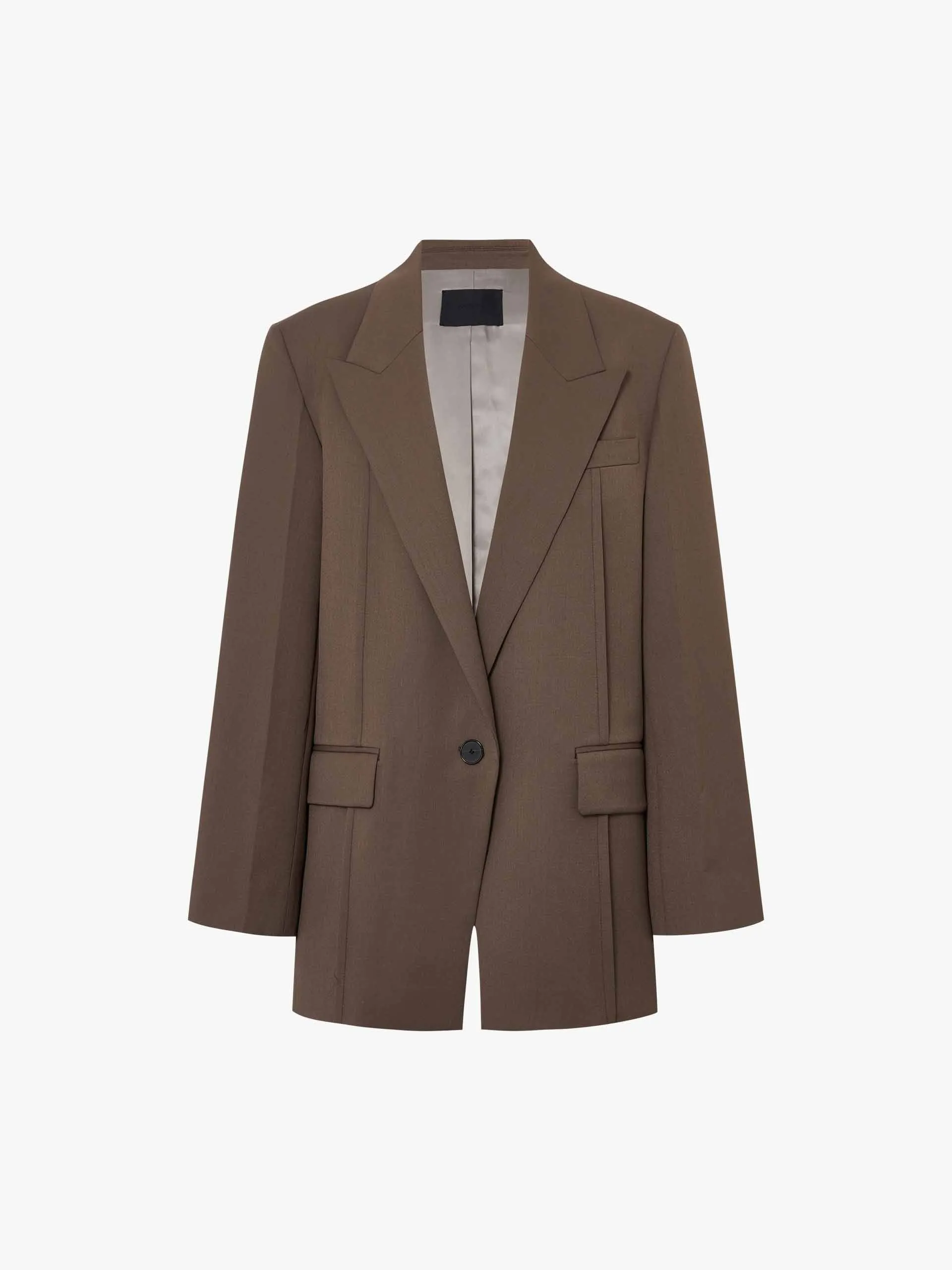 Wool Blend Structured Blazer sold by Mo&Co product image thumbnail 5