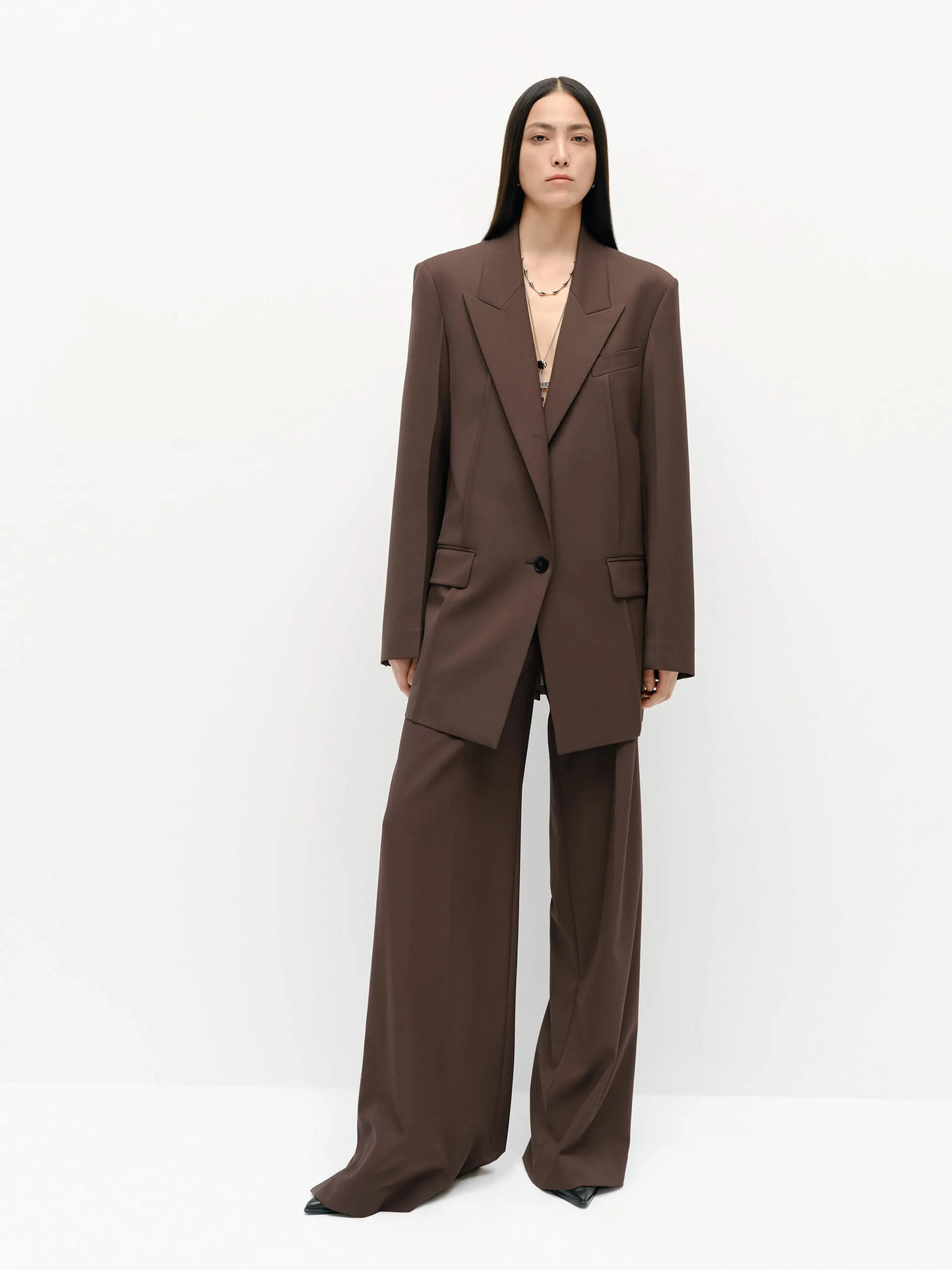 Wool Blend Structured Blazer sold by Mo&Co product image thumbnail 2