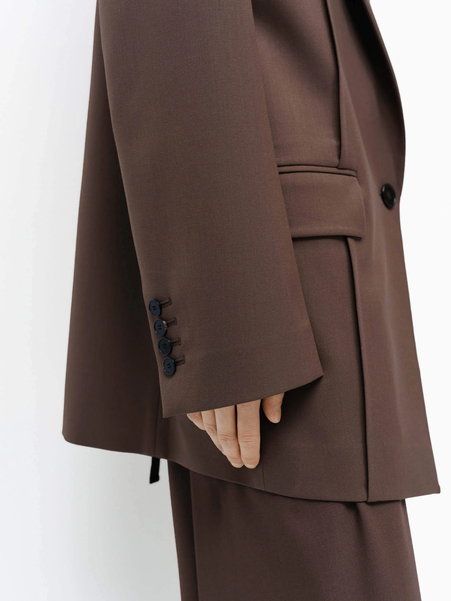 Wool Blend Structured Blazer sold by Mo&Co product image thumbnail 3