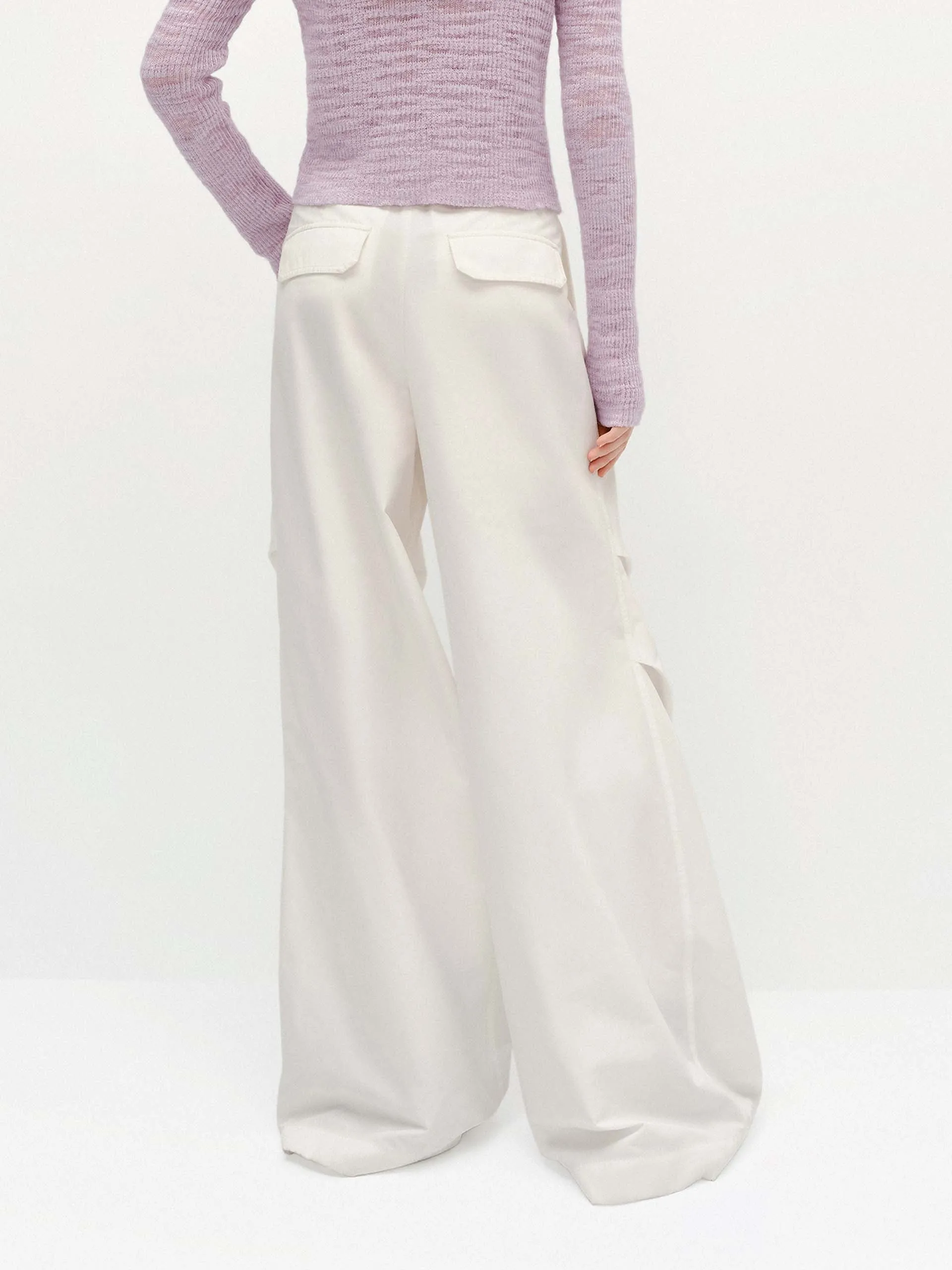 Pleated Wide Leg Cargo Pants sold by Mo&Co product image thumbnail 3