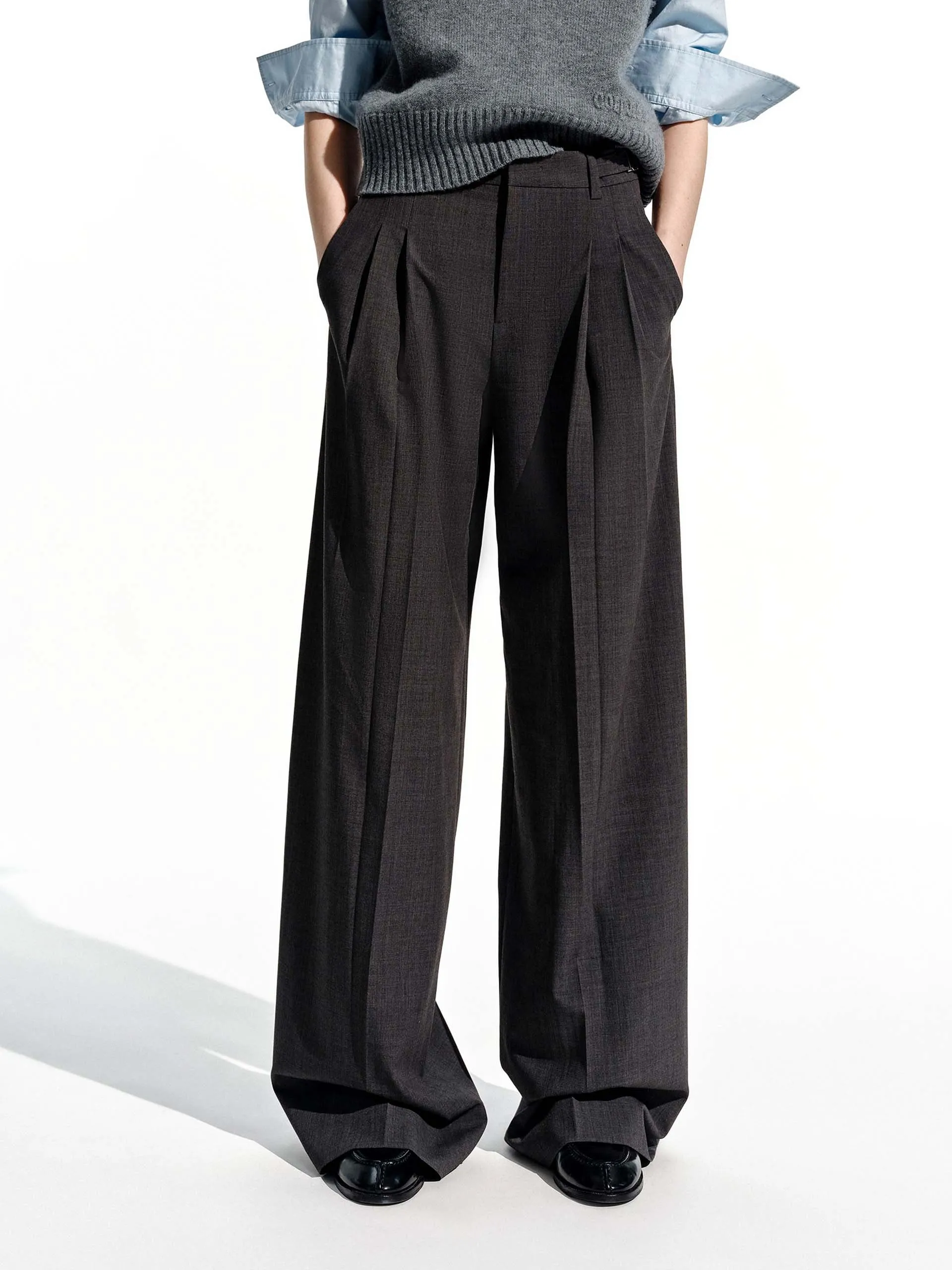 Relaxed Wide Leg Trousers sold by Mo&Co