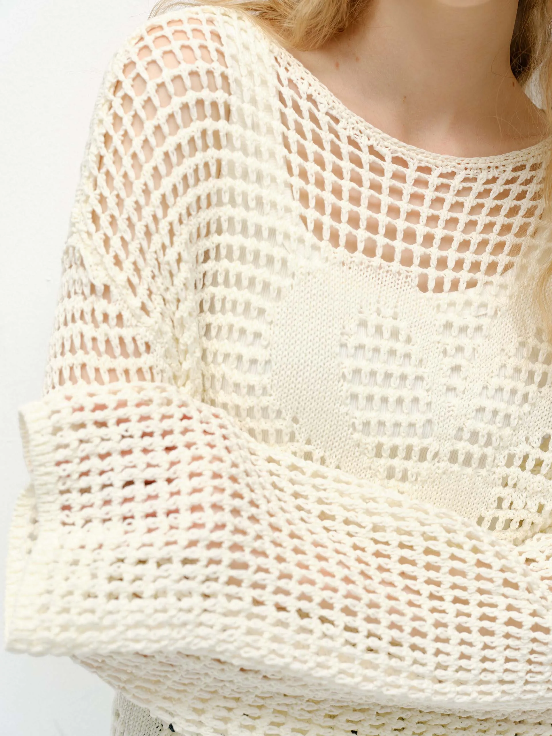 Crochet Cotton Sweater sold by Mo&Co product image thumbnail 3