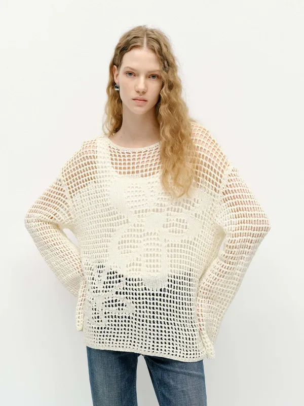 Crochet Cotton Sweater sold by Mo&Co