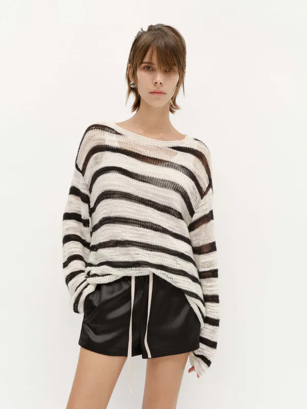 Lightweight Stripe Knit Sweater sold by Mo&Co