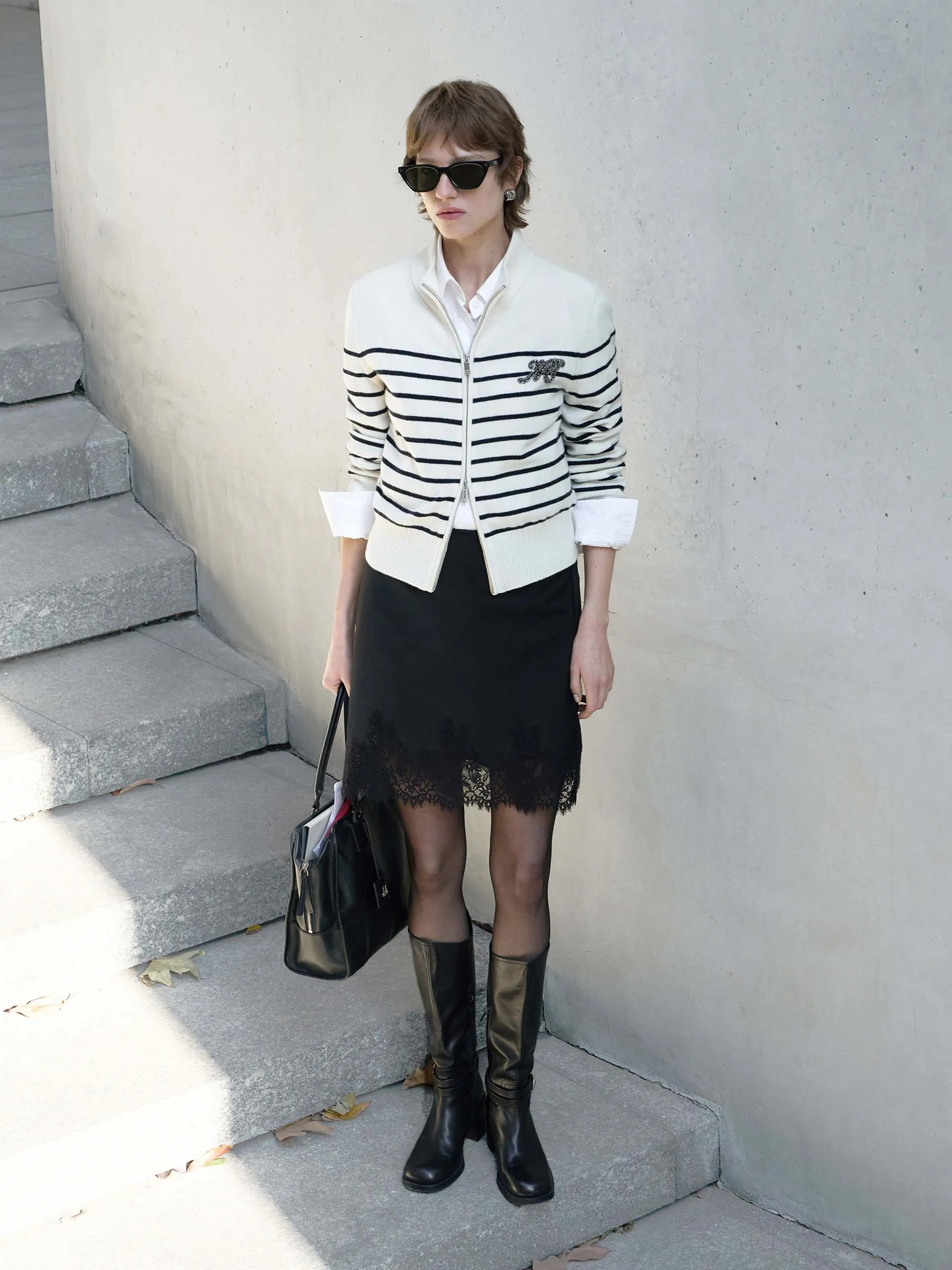 Lace Hem Mini Skirt sold by Mo&Co product image thumbnail 2