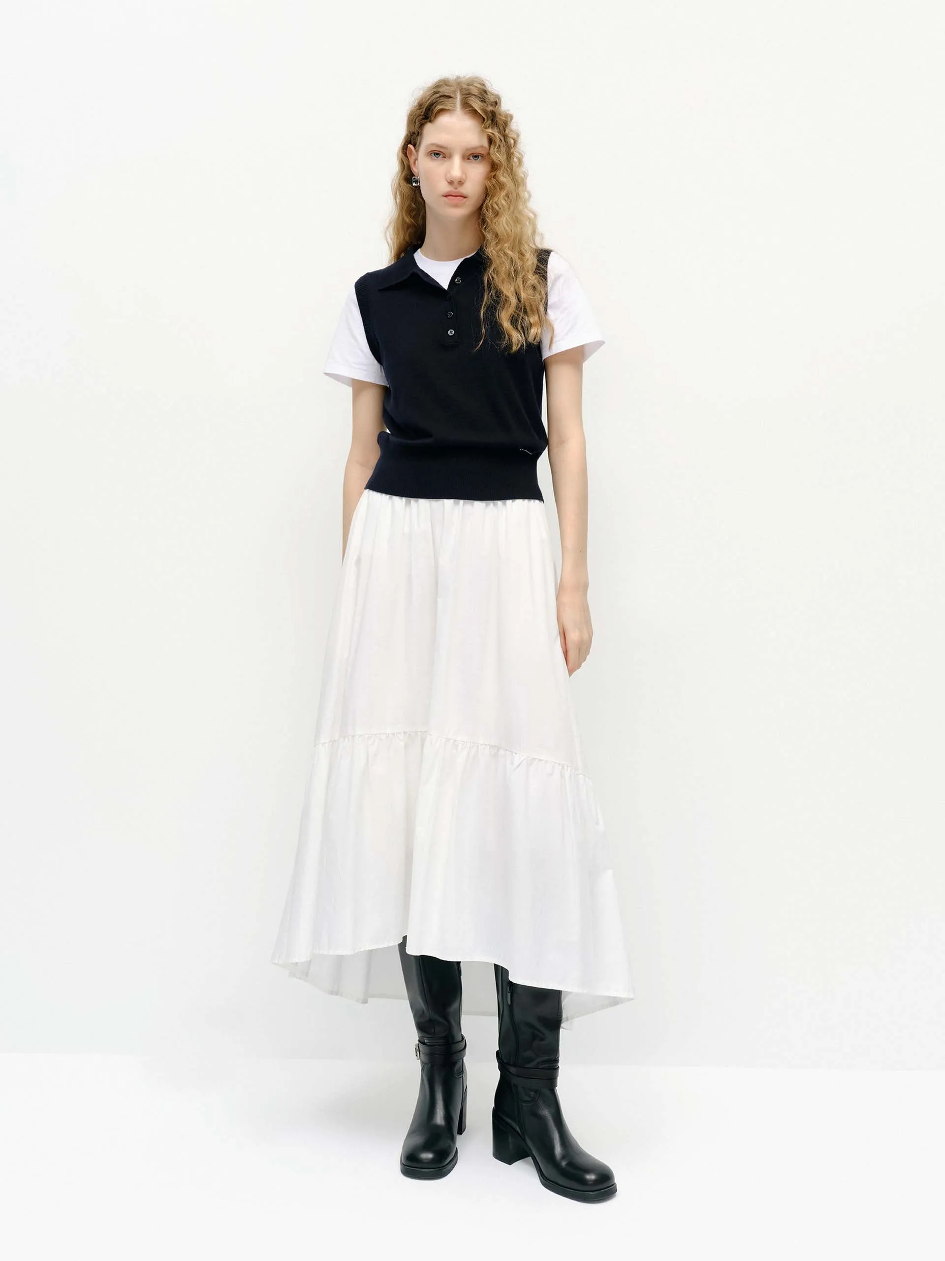 Cotton Blend A-line Skirt sold by Mo&Co product image thumbnail 2