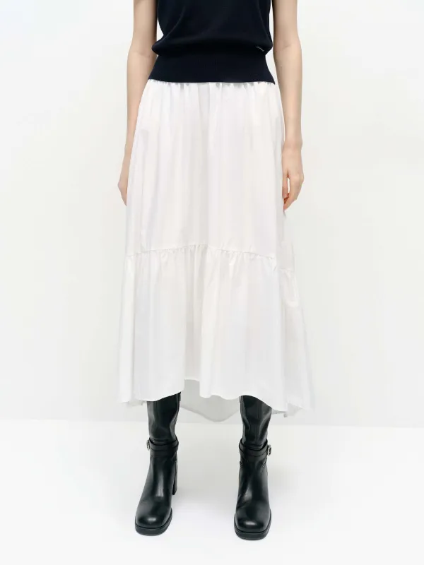 Cotton Blend A-line Skirt sold by Mo&Co