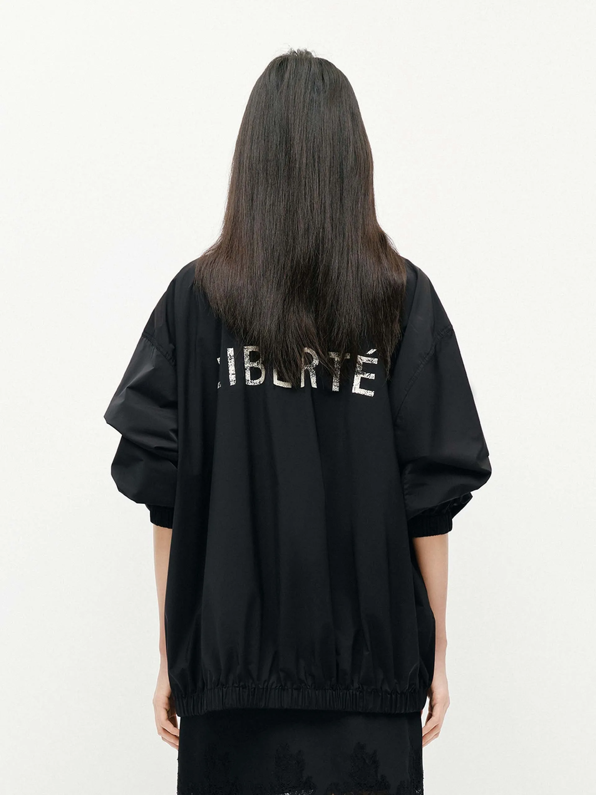 Back Letter Loose Jacket sold by Mo&Co product image thumbnail 3