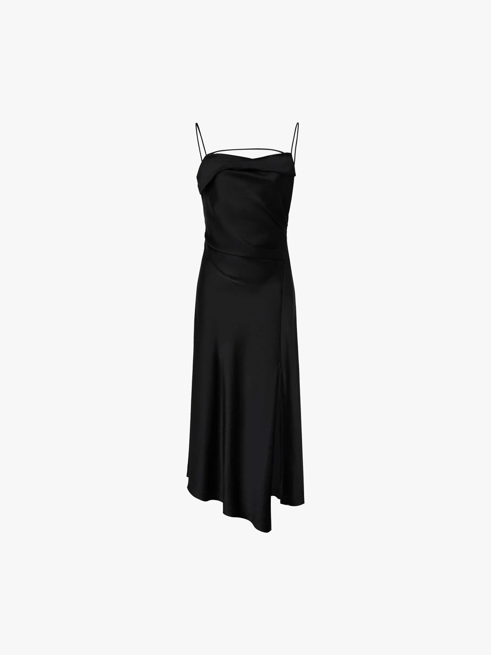 Irregular Hem Satin Dress sold by Mo&Co product image thumbnail 5