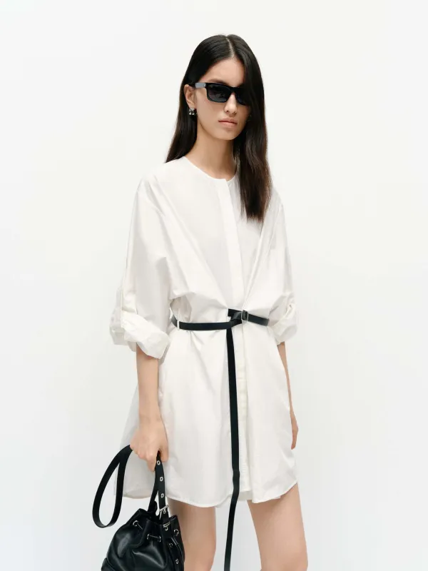 Round Neck Cotton Dress sold by Mo&Co