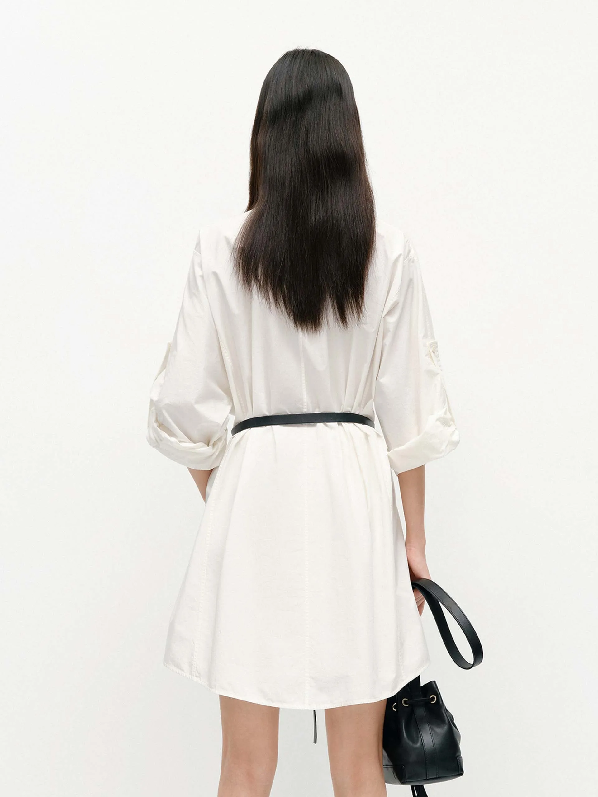 Round Neck Cotton Dress sold by Mo&Co product image thumbnail 3