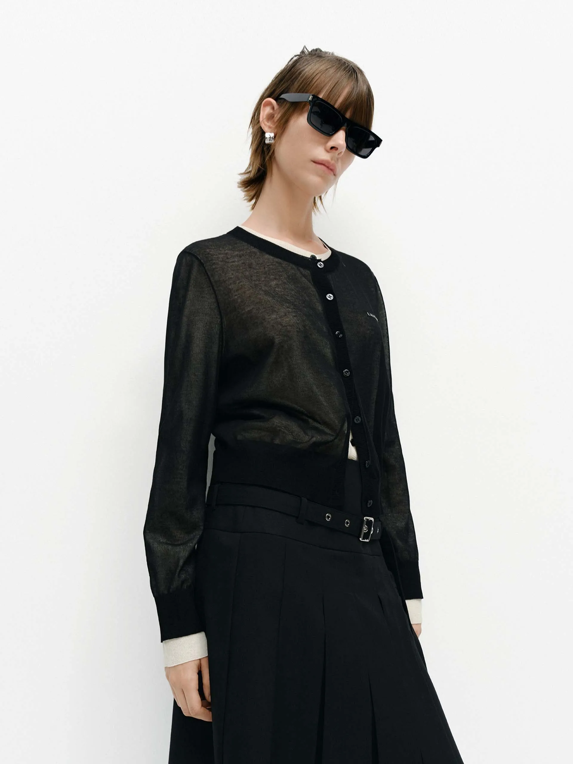 Round Neck Cardigan Set sold by Mo&Co product image thumbnail 4