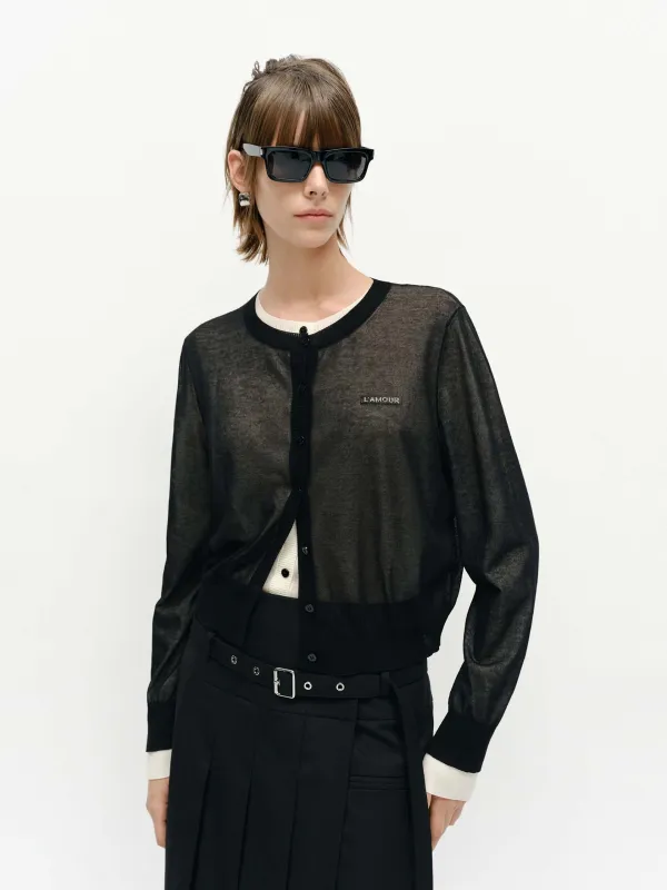 Round Neck Cardigan Set sold by Mo&Co