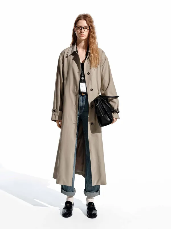 Long Belted Trench Coat sold by Mo&Co