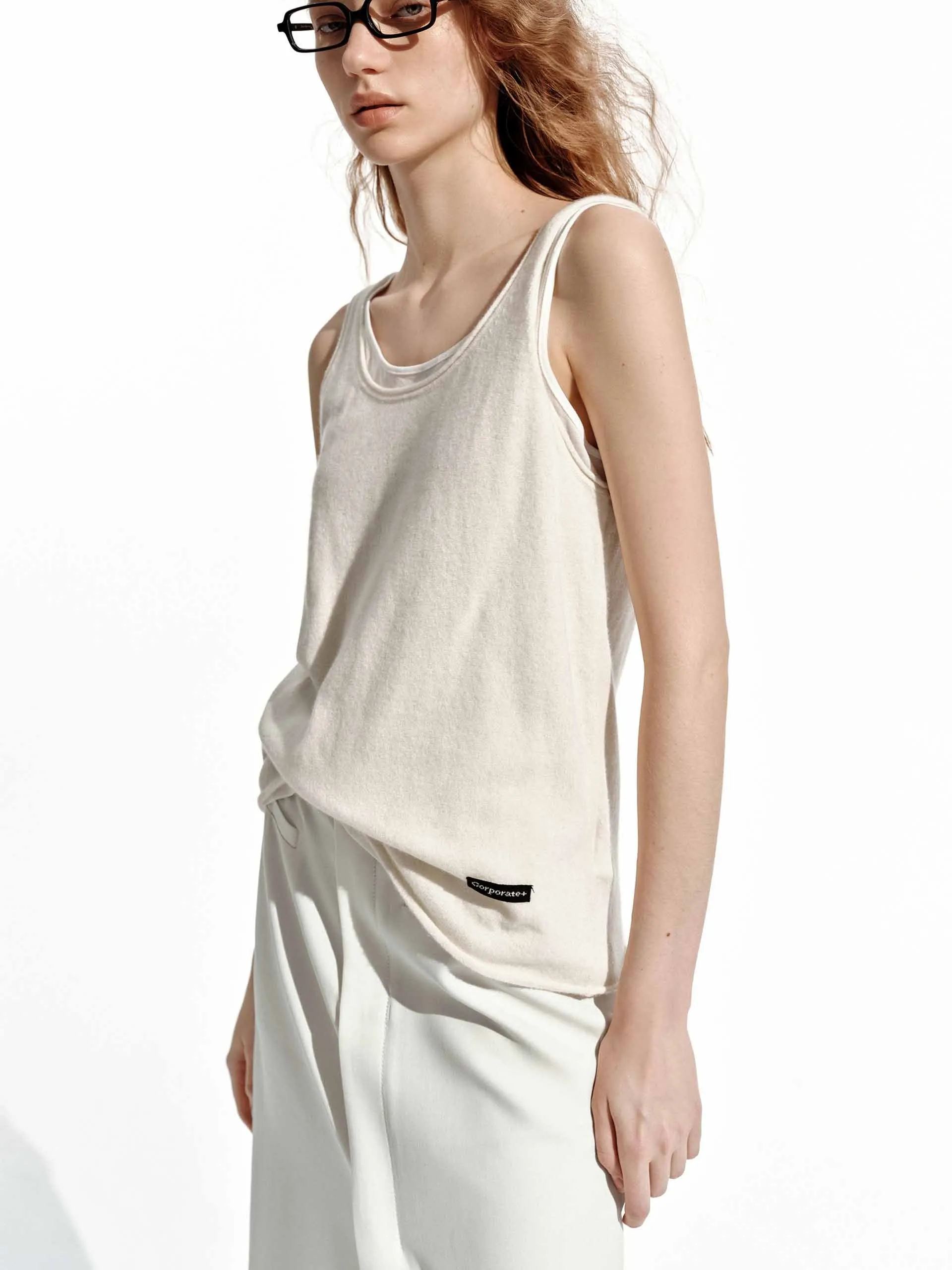 Layered Detail Wool Tank sold by Mo&Co product image thumbnail 3