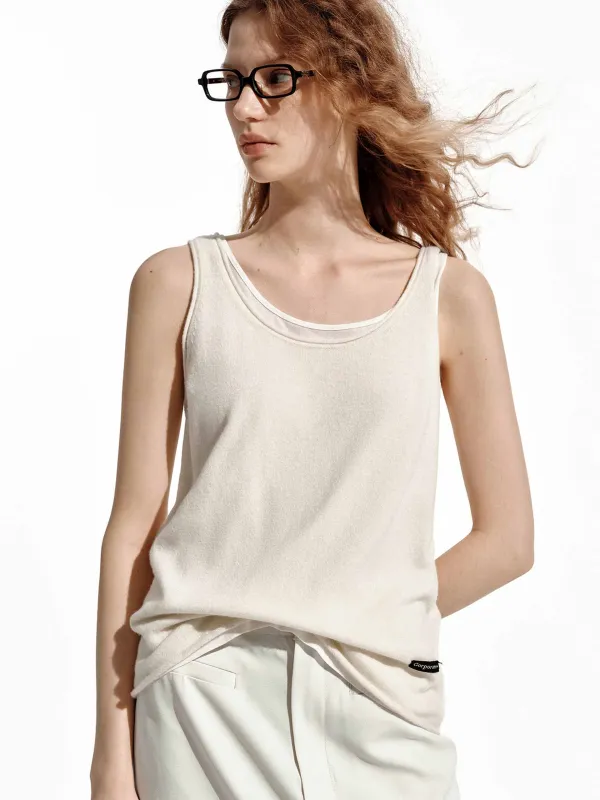 Layered Detail Wool Tank sold by Mo&Co
