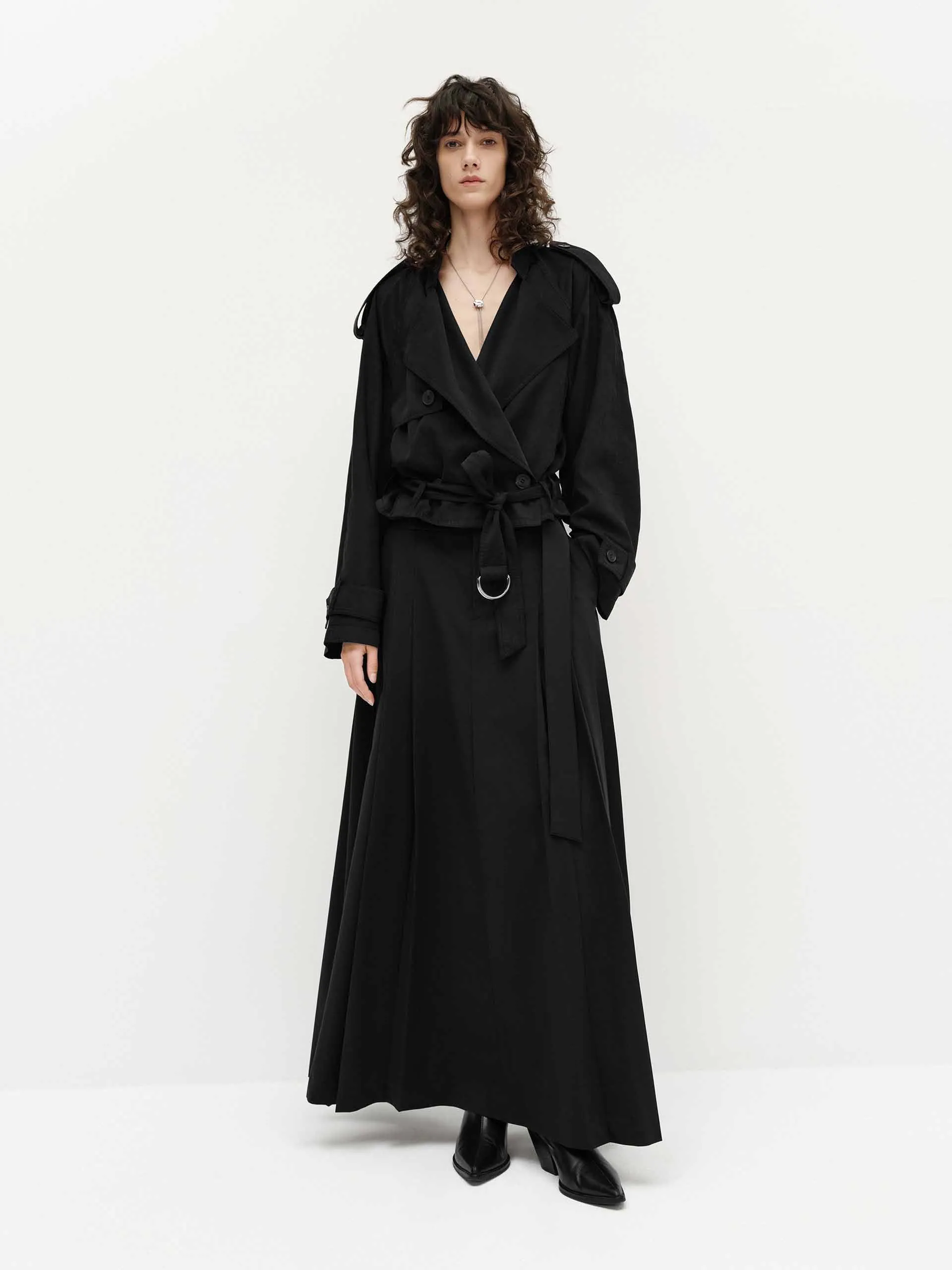 Belted Hem Loose Jacket sold by Mo&Co product image thumbnail 2