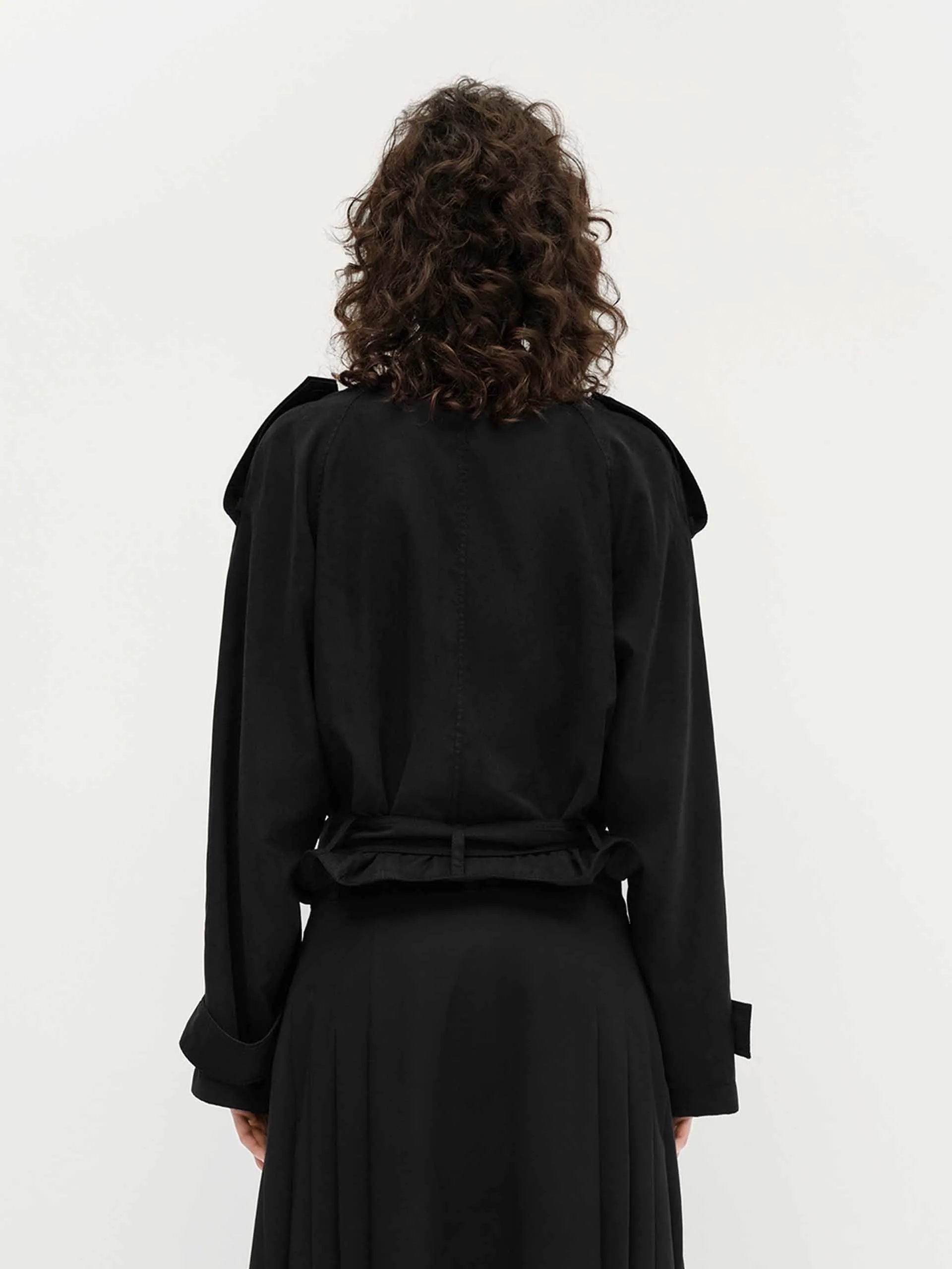 Belted Hem Loose Jacket sold by Mo&Co product image thumbnail 3