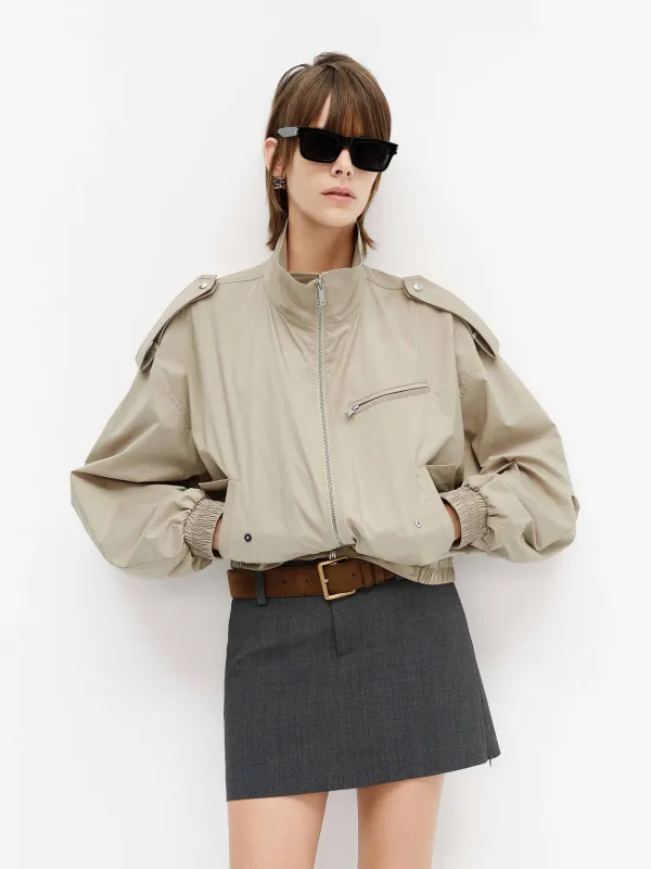 Cotton Blend Regular Jacket sold by Mo&Co