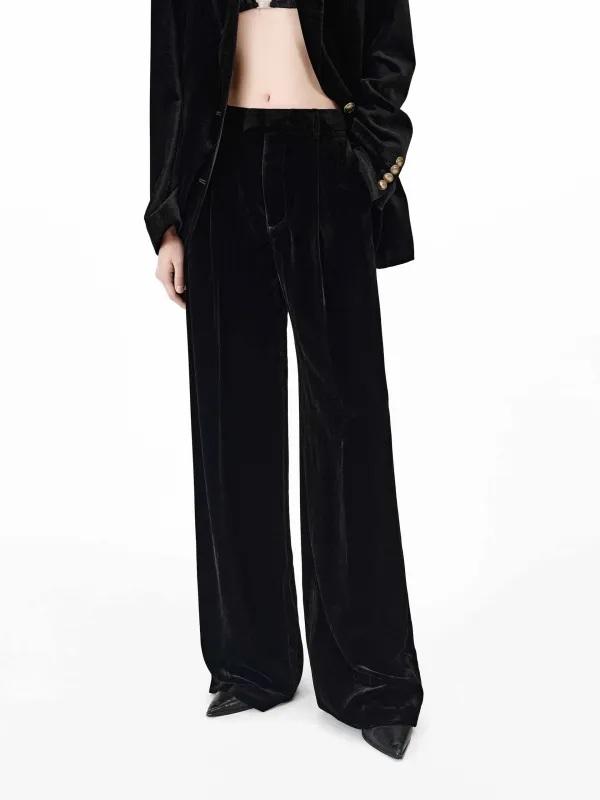 Straight Velvet Pants sold by Mo&Co