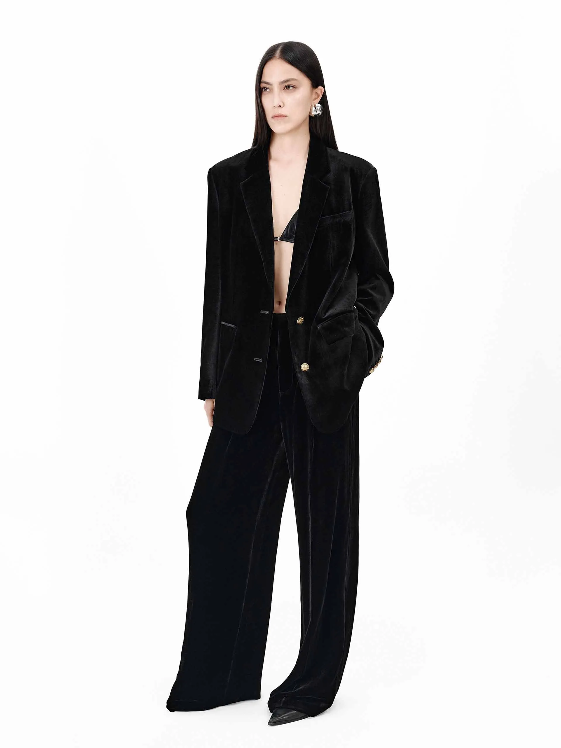 Straight Velvet Pants sold by Mo&Co product image thumbnail 2