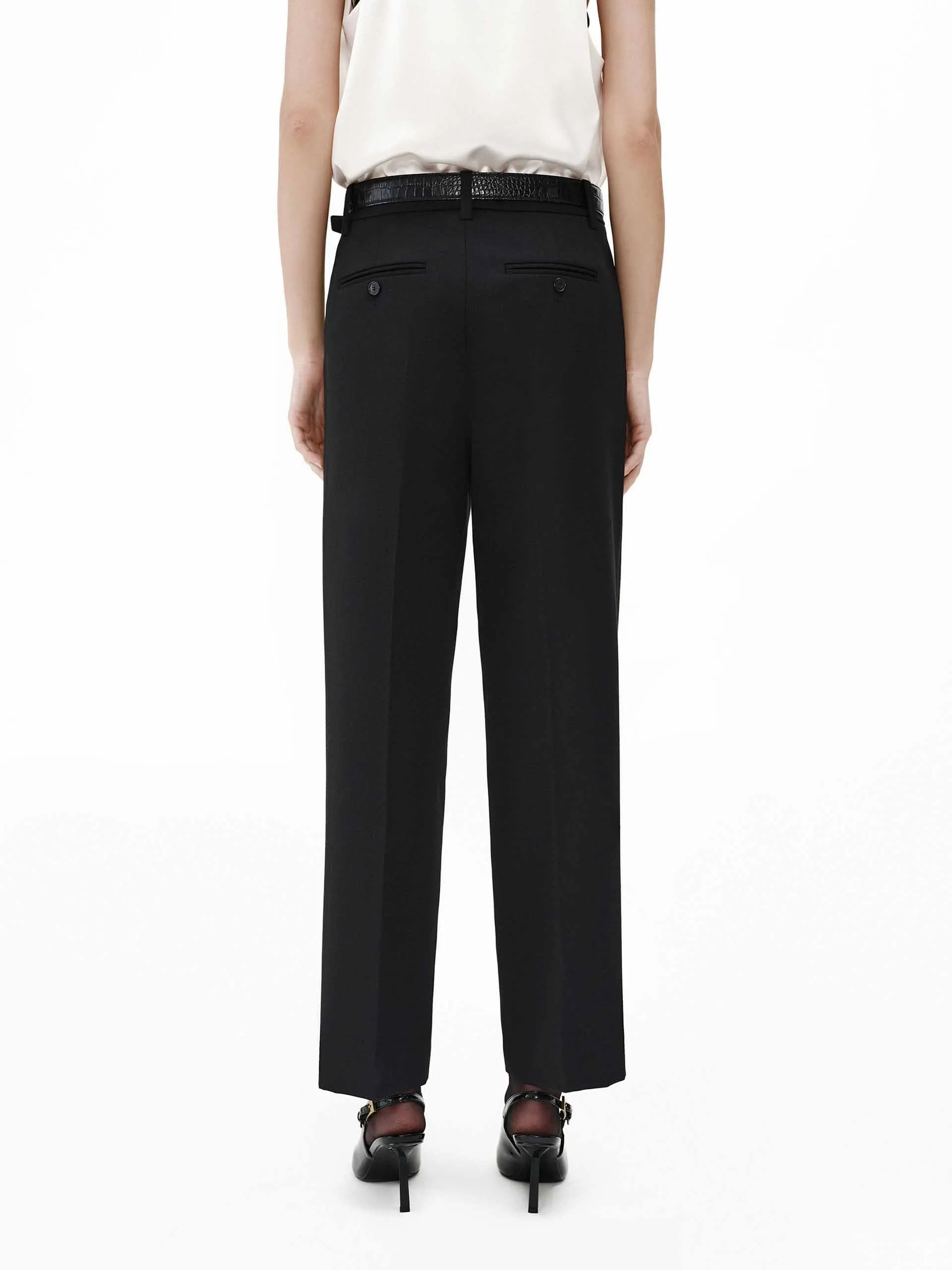 Relaxed Wool Straight Pants sold by Mo&Co product image thumbnail 3