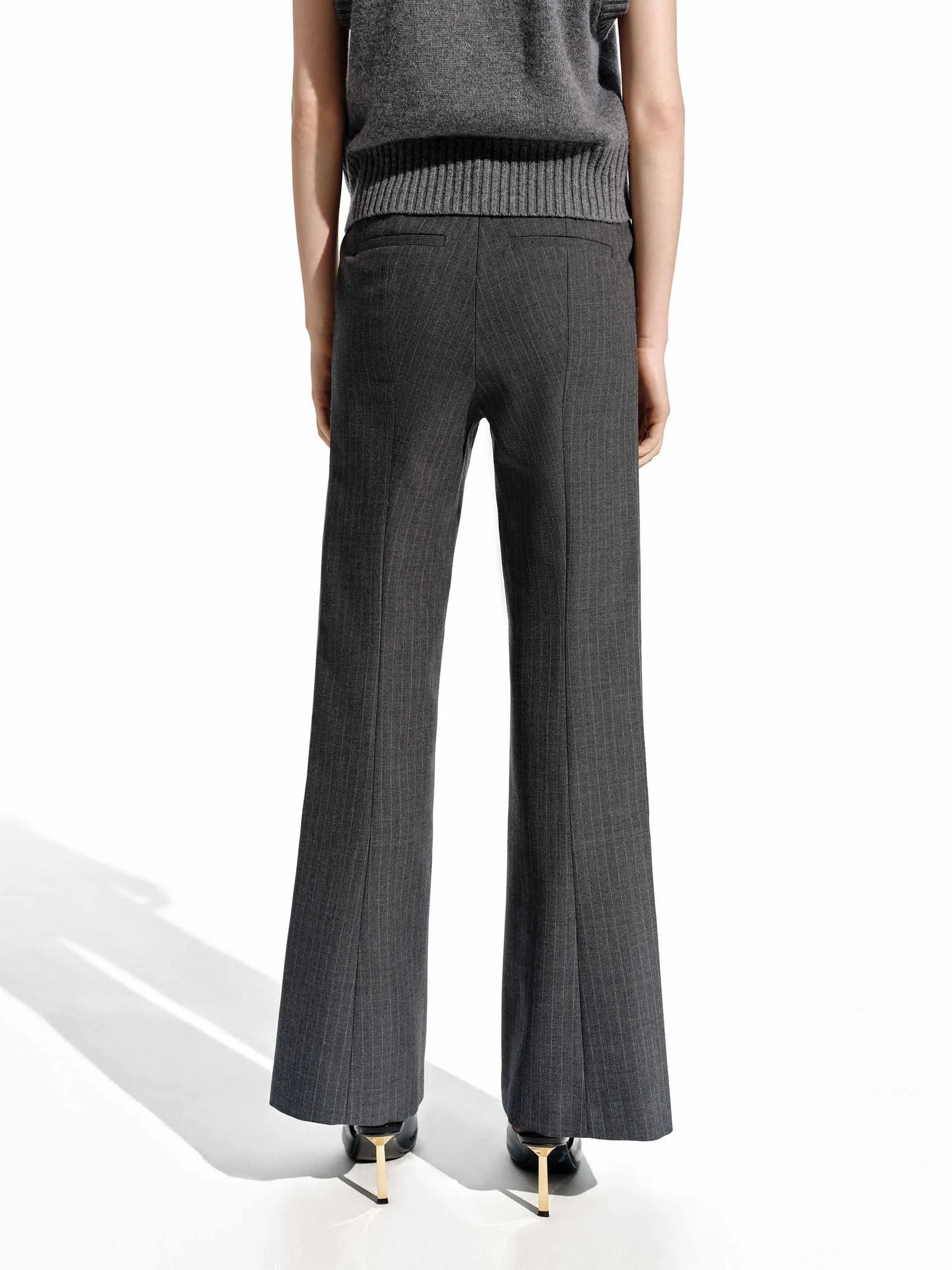 Wool Blend Pinstriped Pants sold by Mo&Co product image thumbnail 3