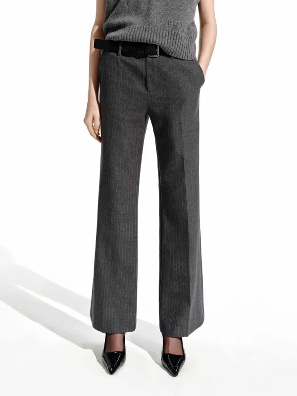 Wool Blend Pinstriped Pants sold by Mo&Co