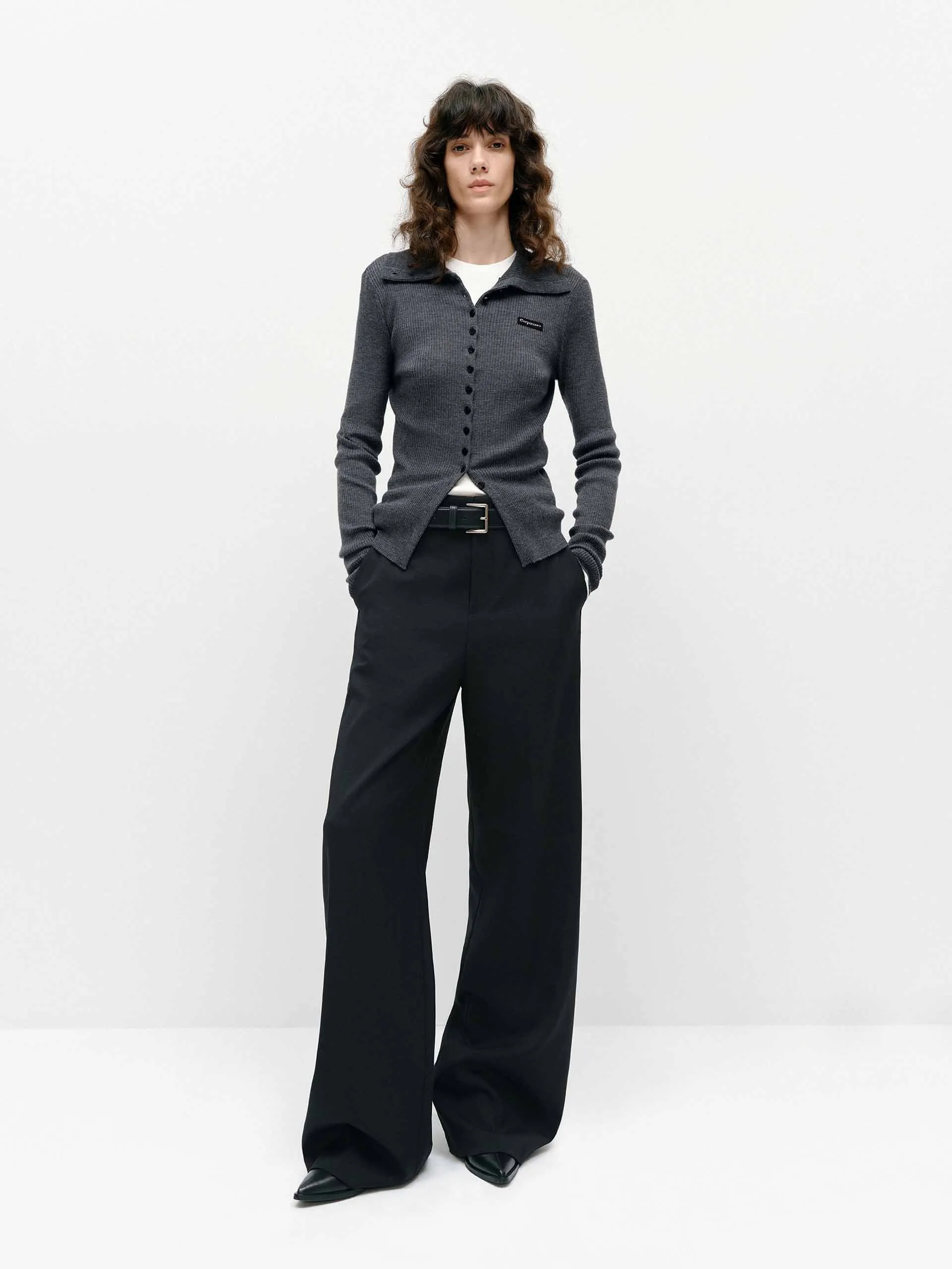 Relaxed Wool Blend Pants sold by Mo&Co product image thumbnail 2