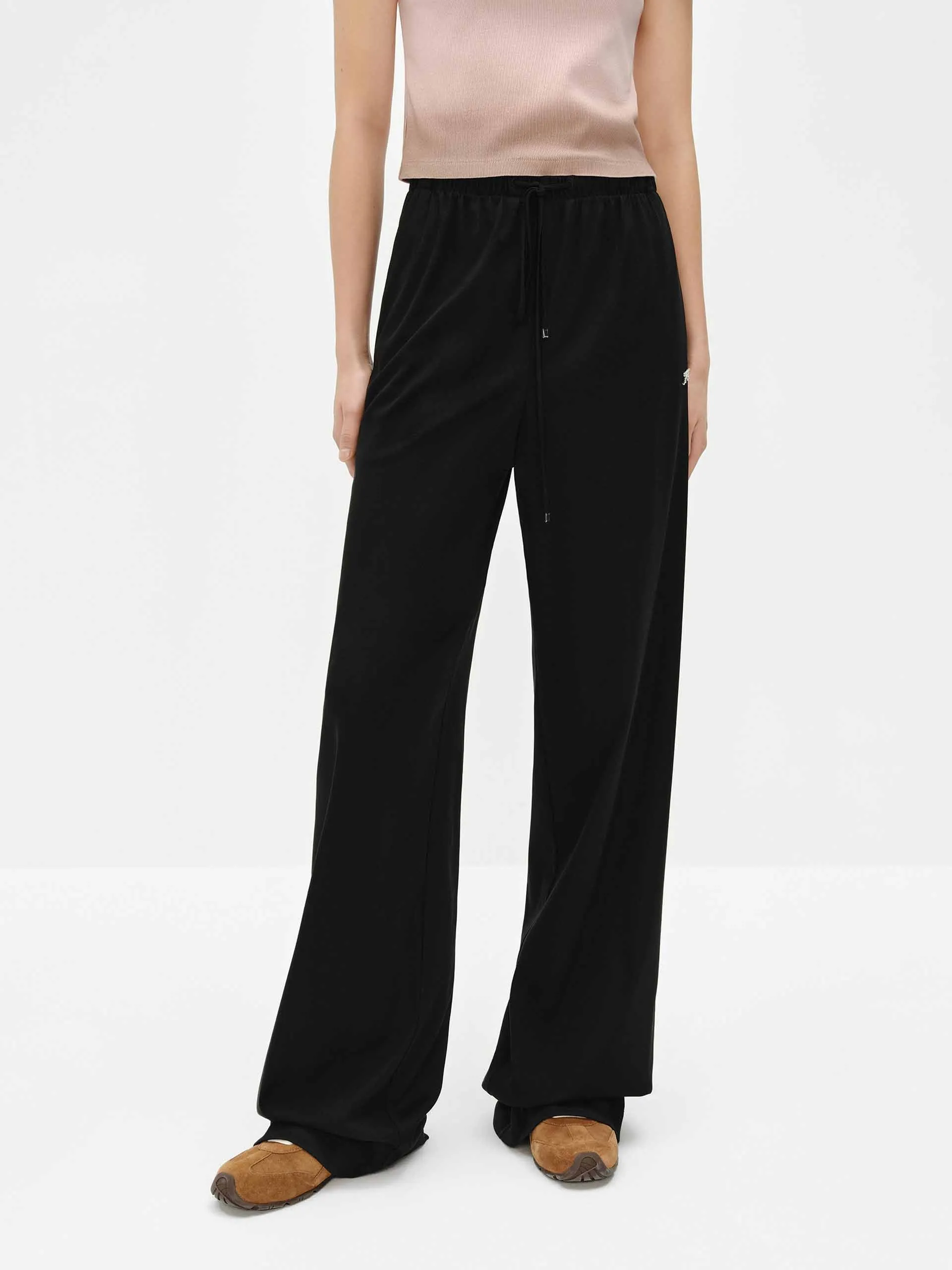 Cotton Blend Relaxed Pants sold by Mo&Co