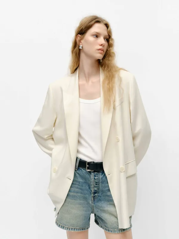 Relaxed Double Breasted Blazer sold by Mo&Co