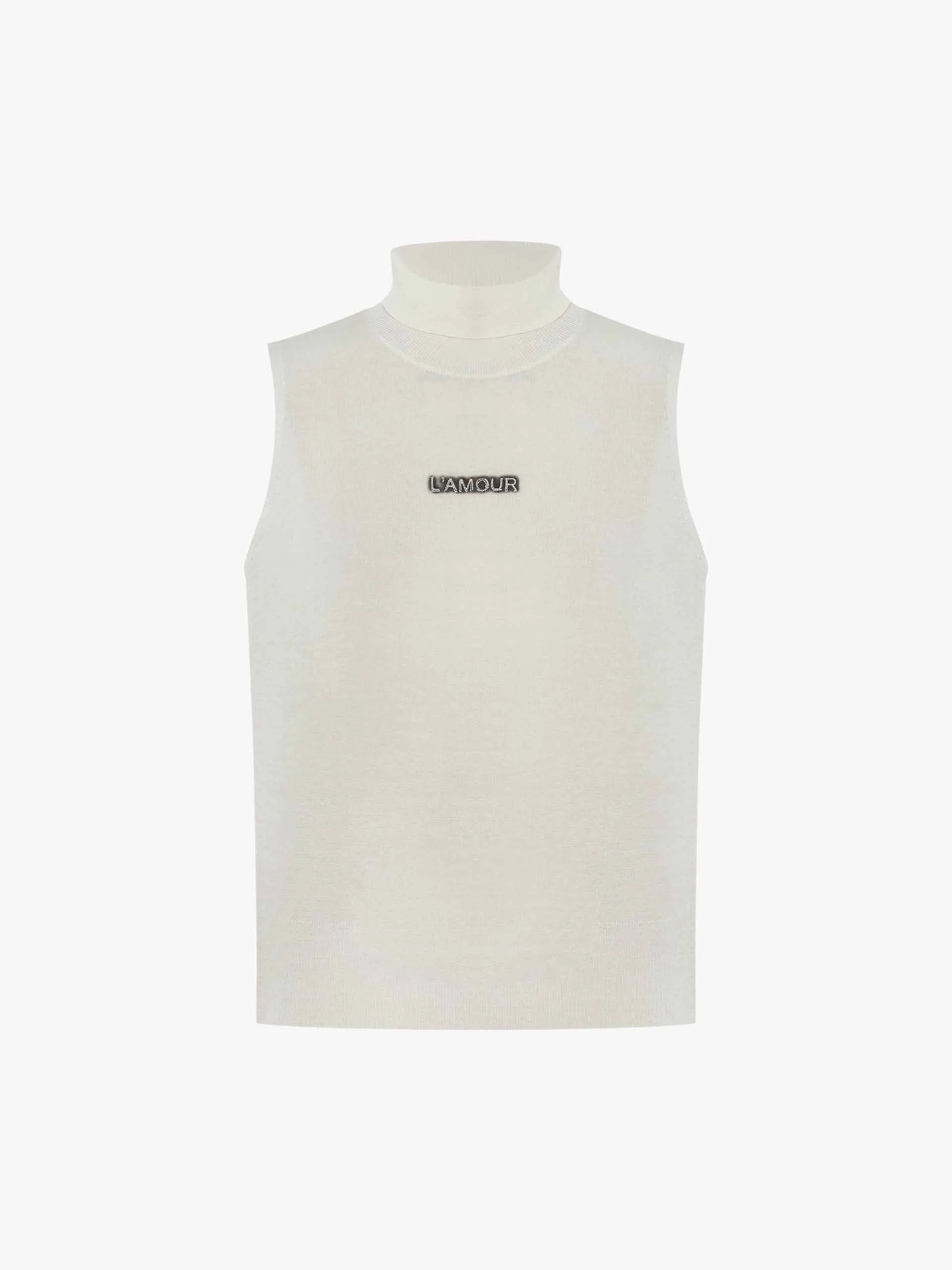 High Neck Sleeveless Knit Top sold by Mo&Co product image thumbnail 5