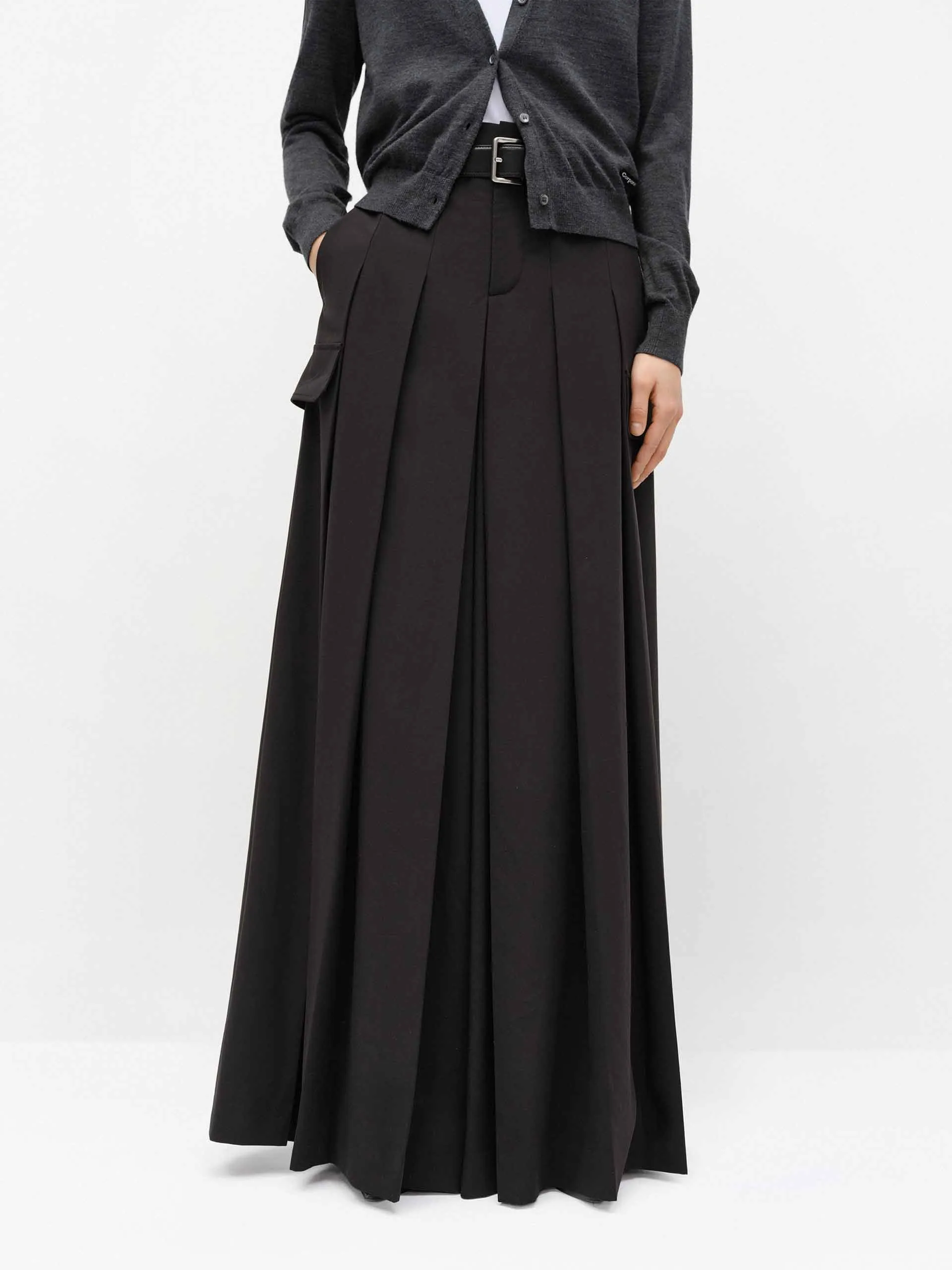 Wide Leg Pleated Pants sold by Mo&Co