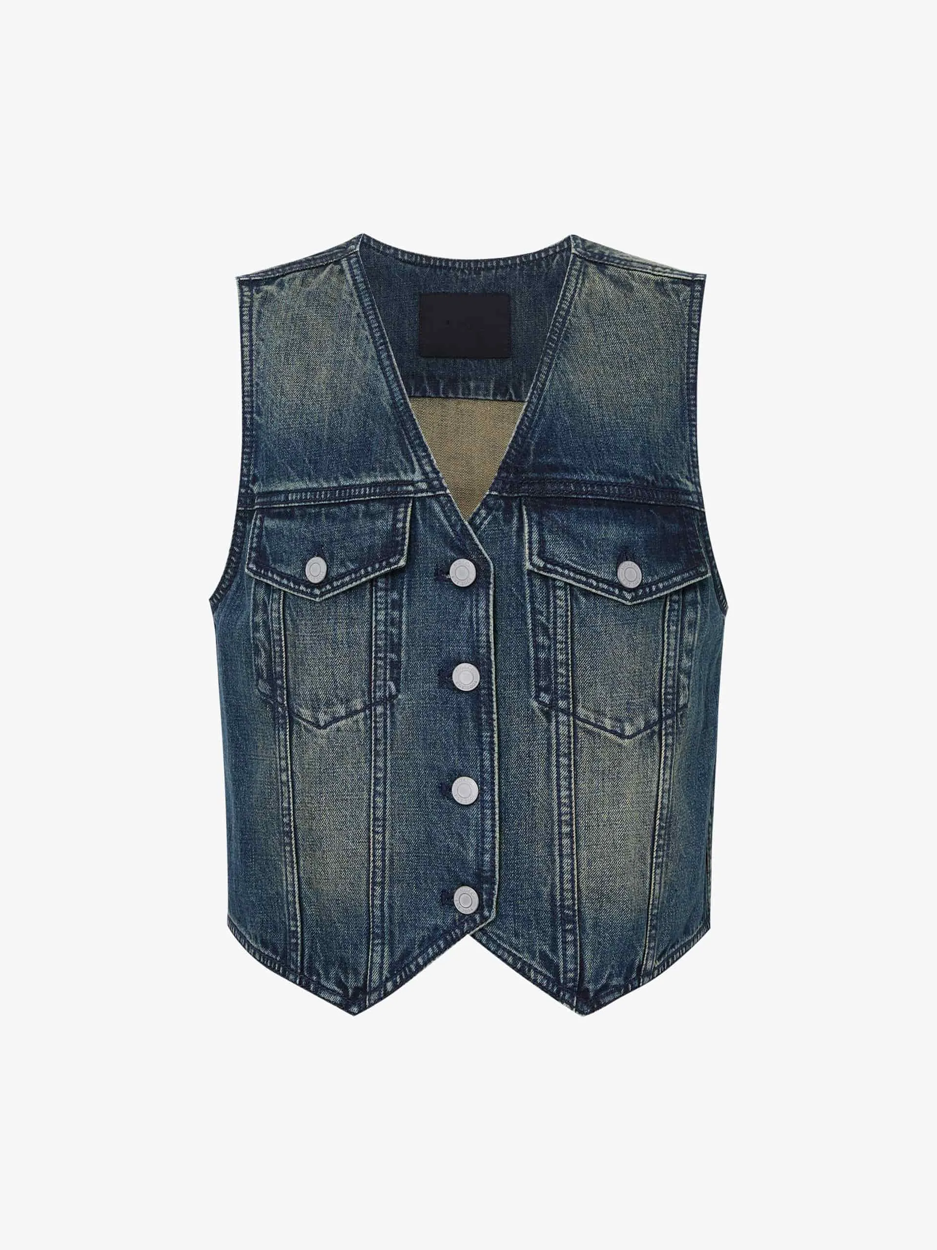 Vintage Washed Denim Waistcoat sold by Mo&Co product image thumbnail 5