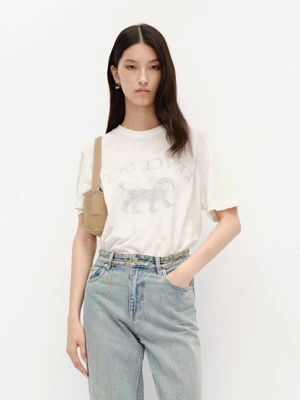 Include Linen Loose T-shirt sold by Mo&Co