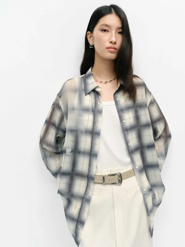 Plaid Pattern Cotton Shirt sold by Mo&Co