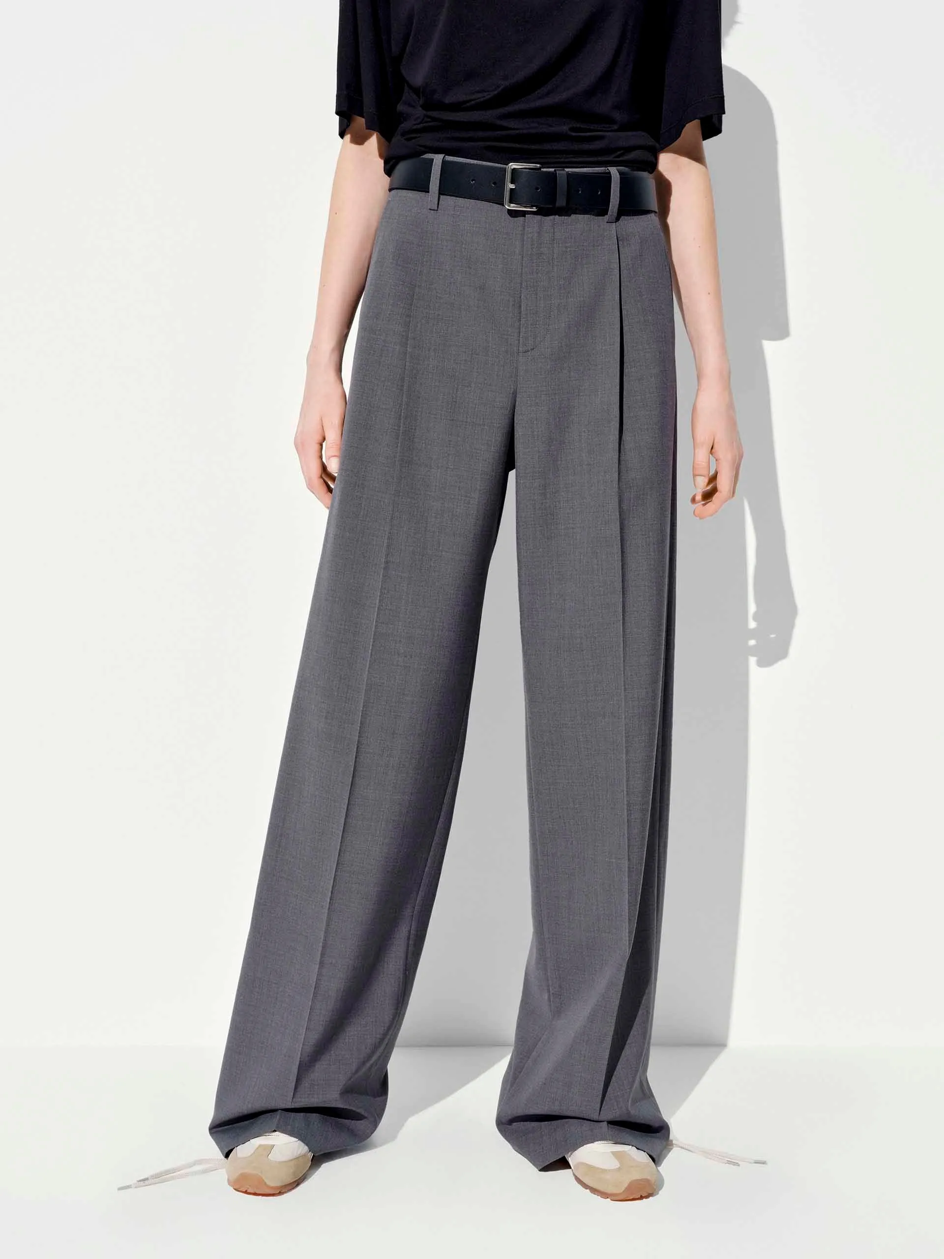 Wide-Leg Tailored Trousers sold by Mo&Co
