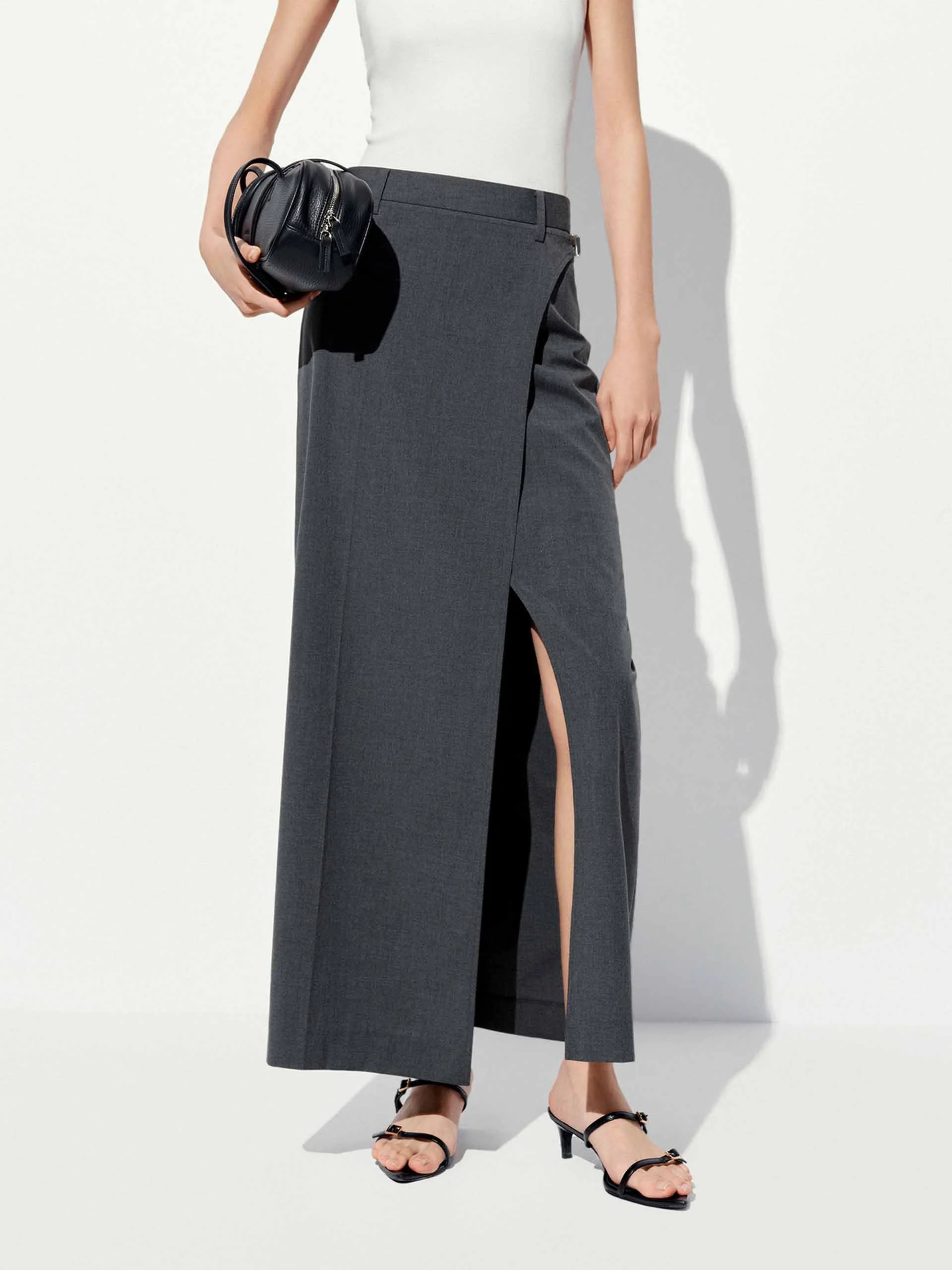 Front Slit Maxi Skirt sold by Mo&Co