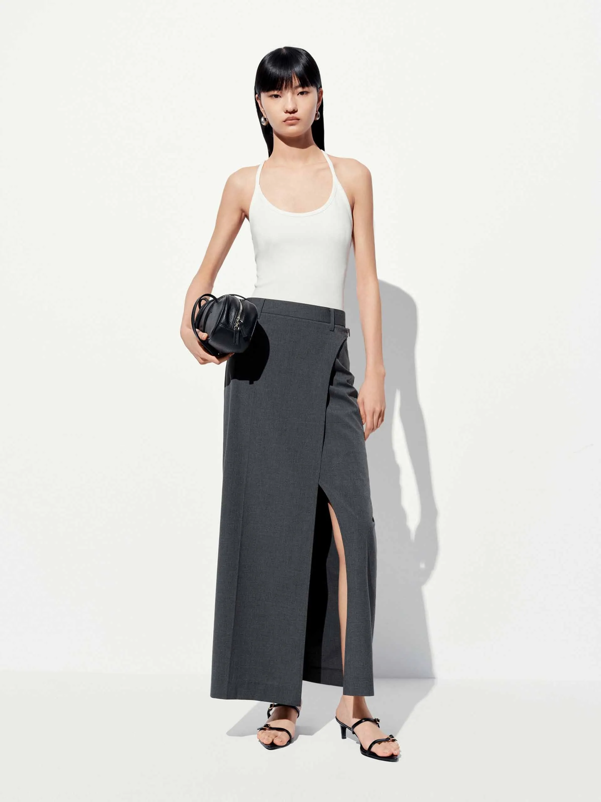 Front Slit Maxi Skirt sold by Mo&Co product image thumbnail 2